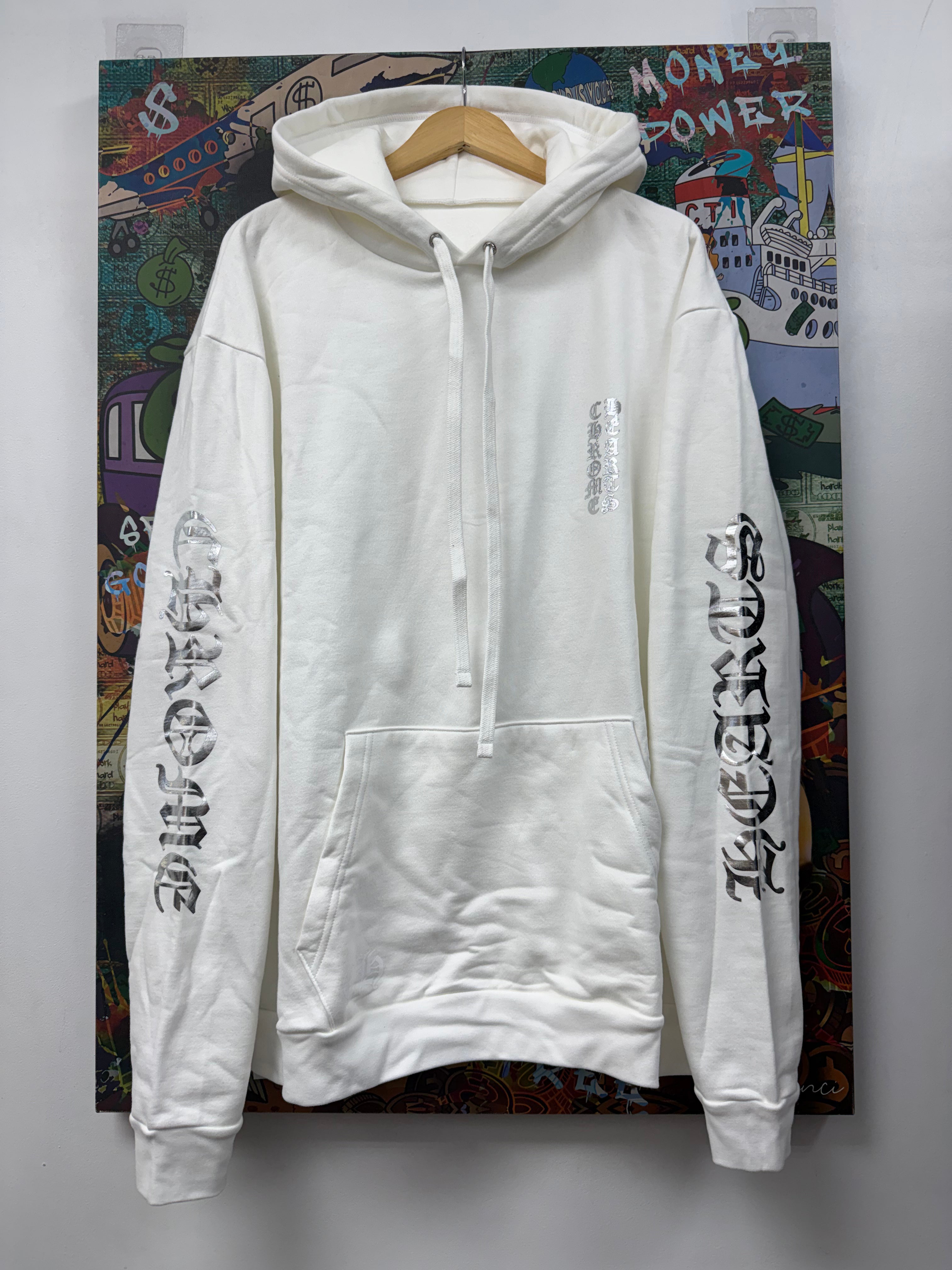 Chrome Hearts White Silver Foil Hoodie