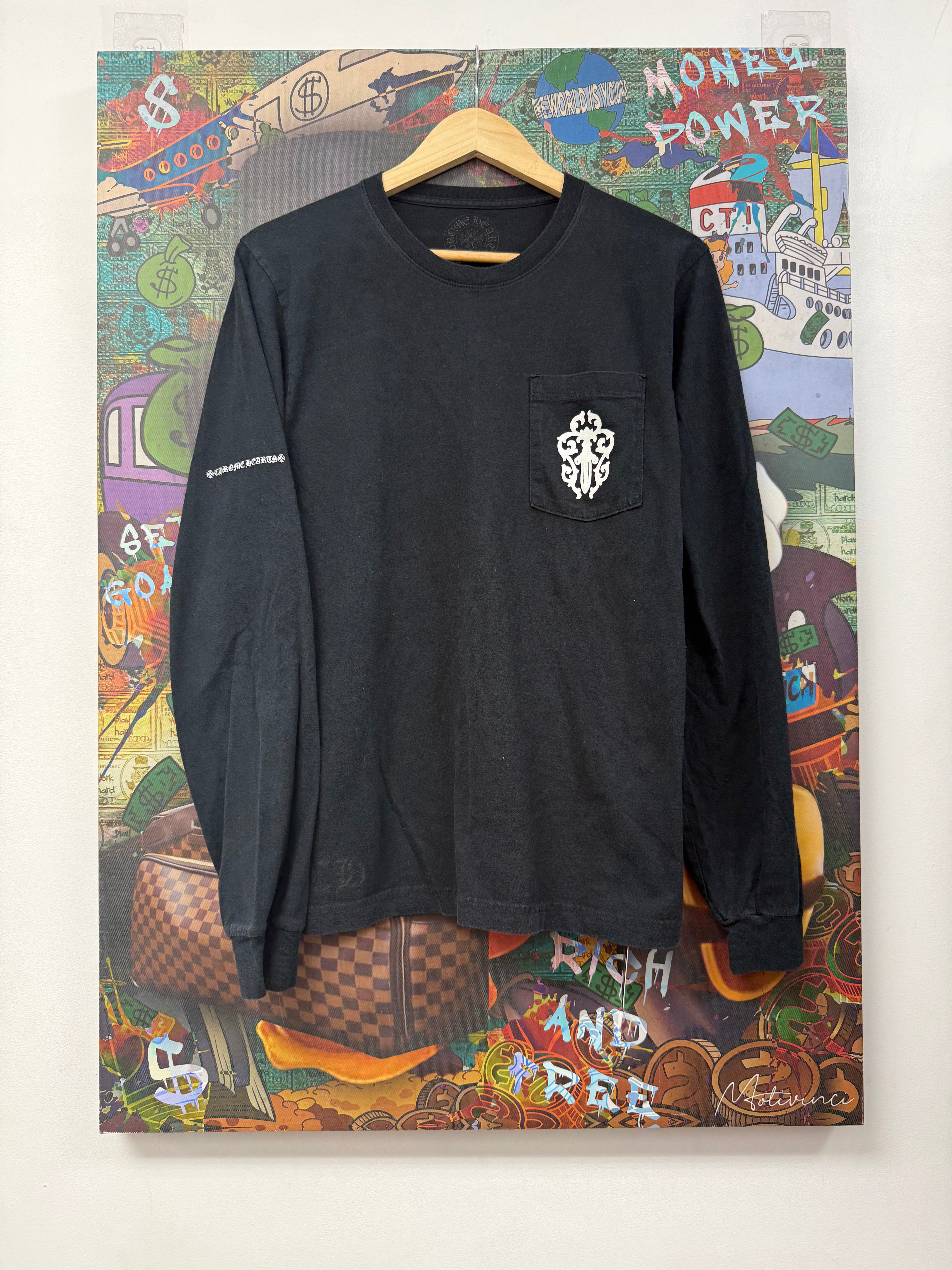 Chrome Hearts Black Vine Dagger Long Sleeve