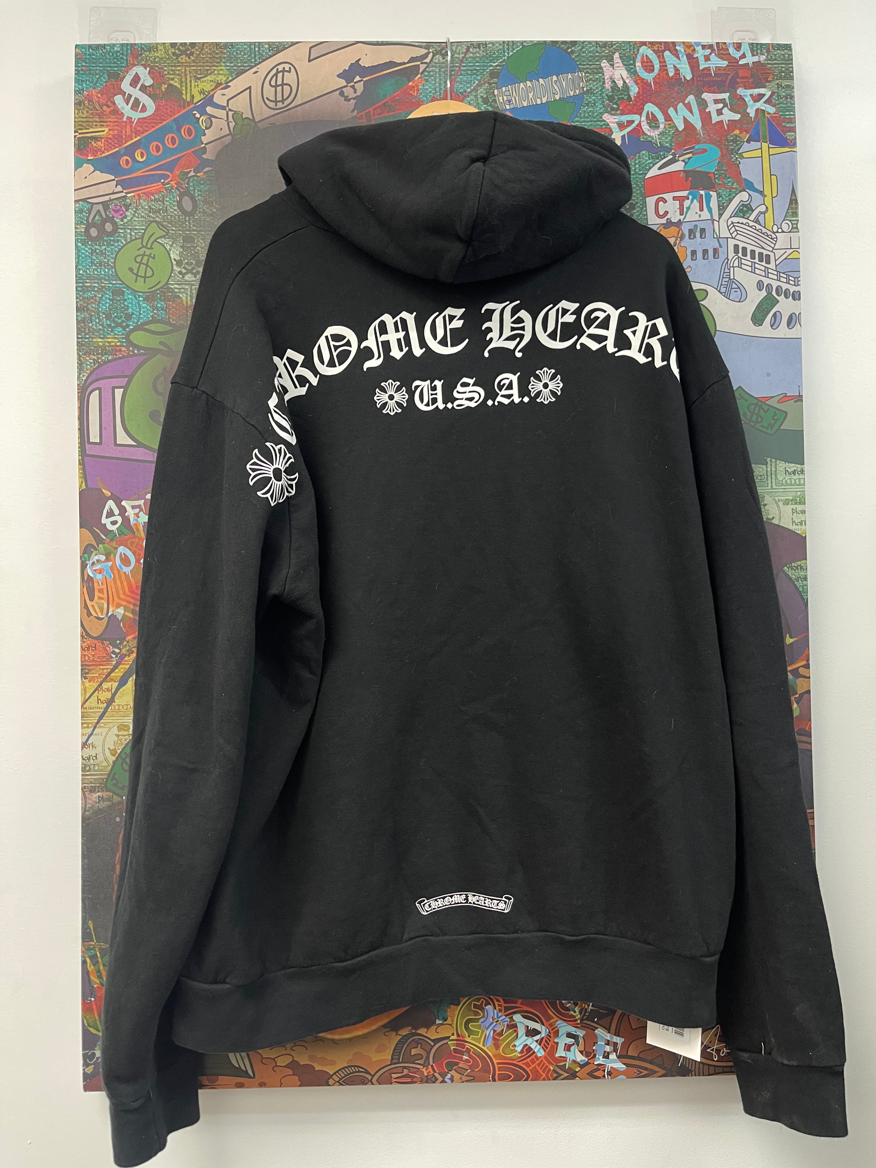 Chrome Hearts Black T Bar Hoodie