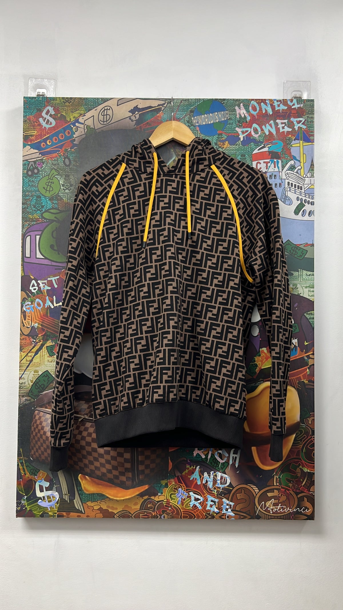 Fendi Black Brown All Over Hoodie