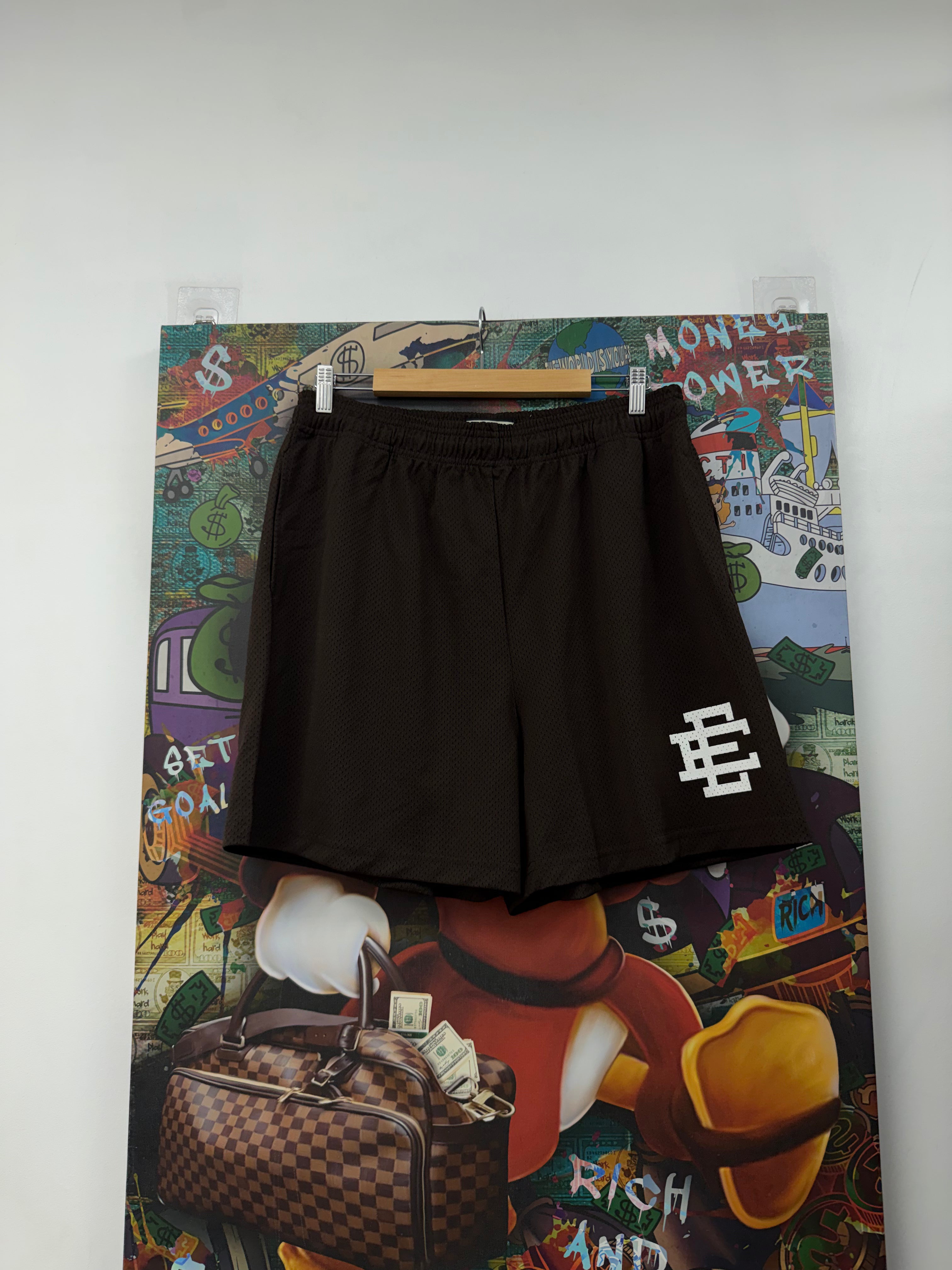 Eric Emanuel Dark Brown White Basics Shorts