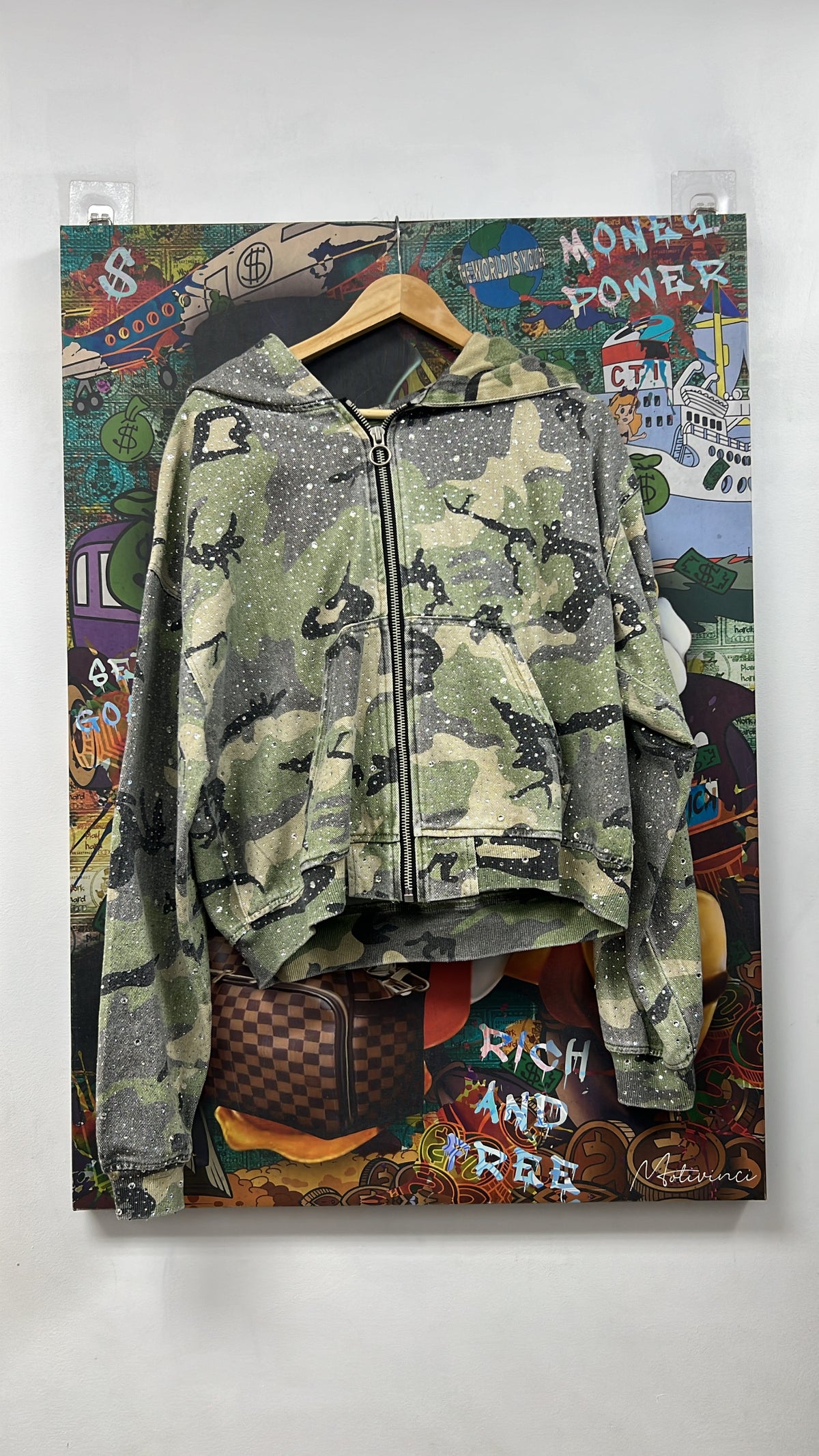 Vale Camo Rhinestone Work Jacket