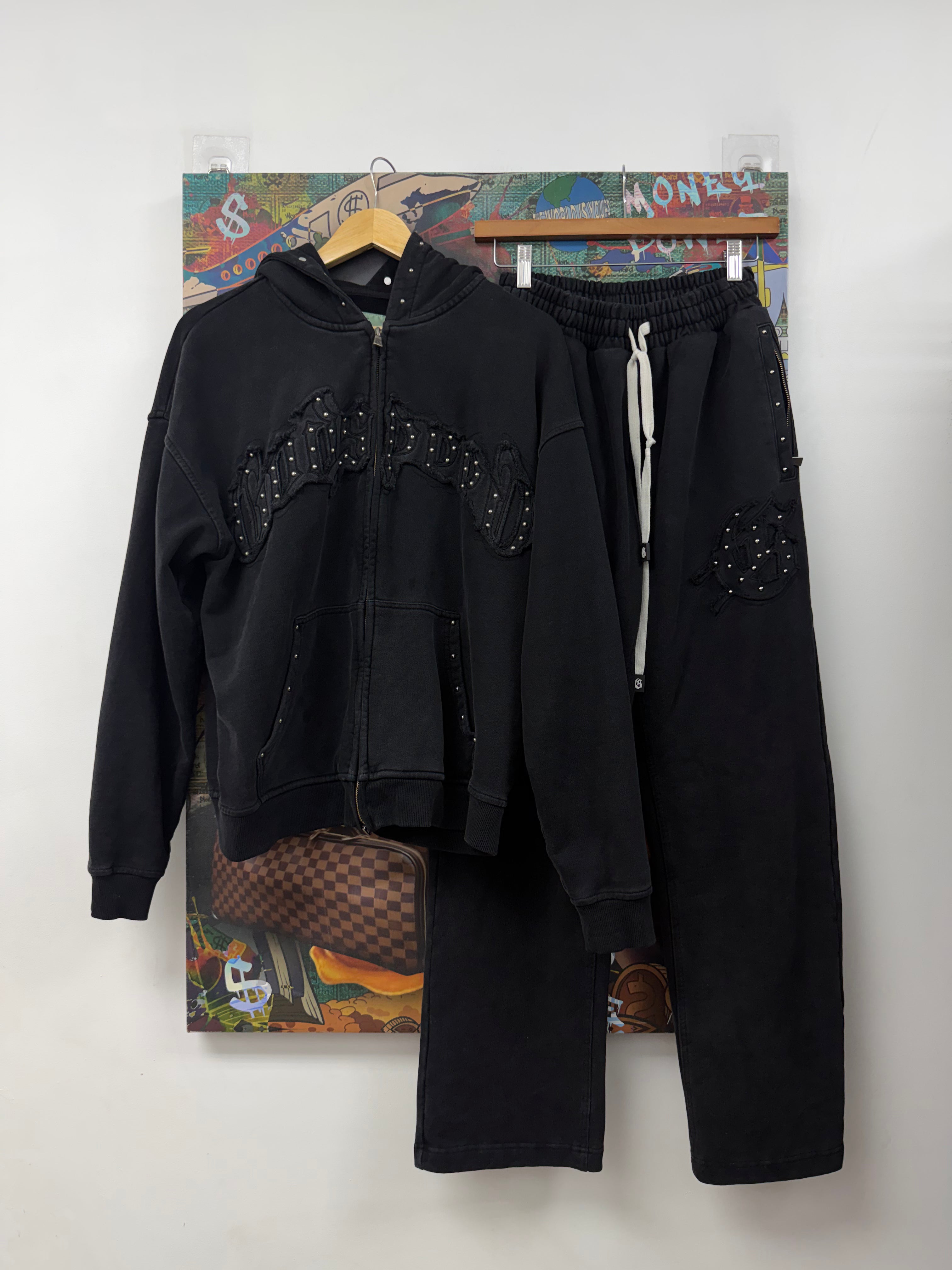 Godspeed Black Washed Studded Sweatsuit