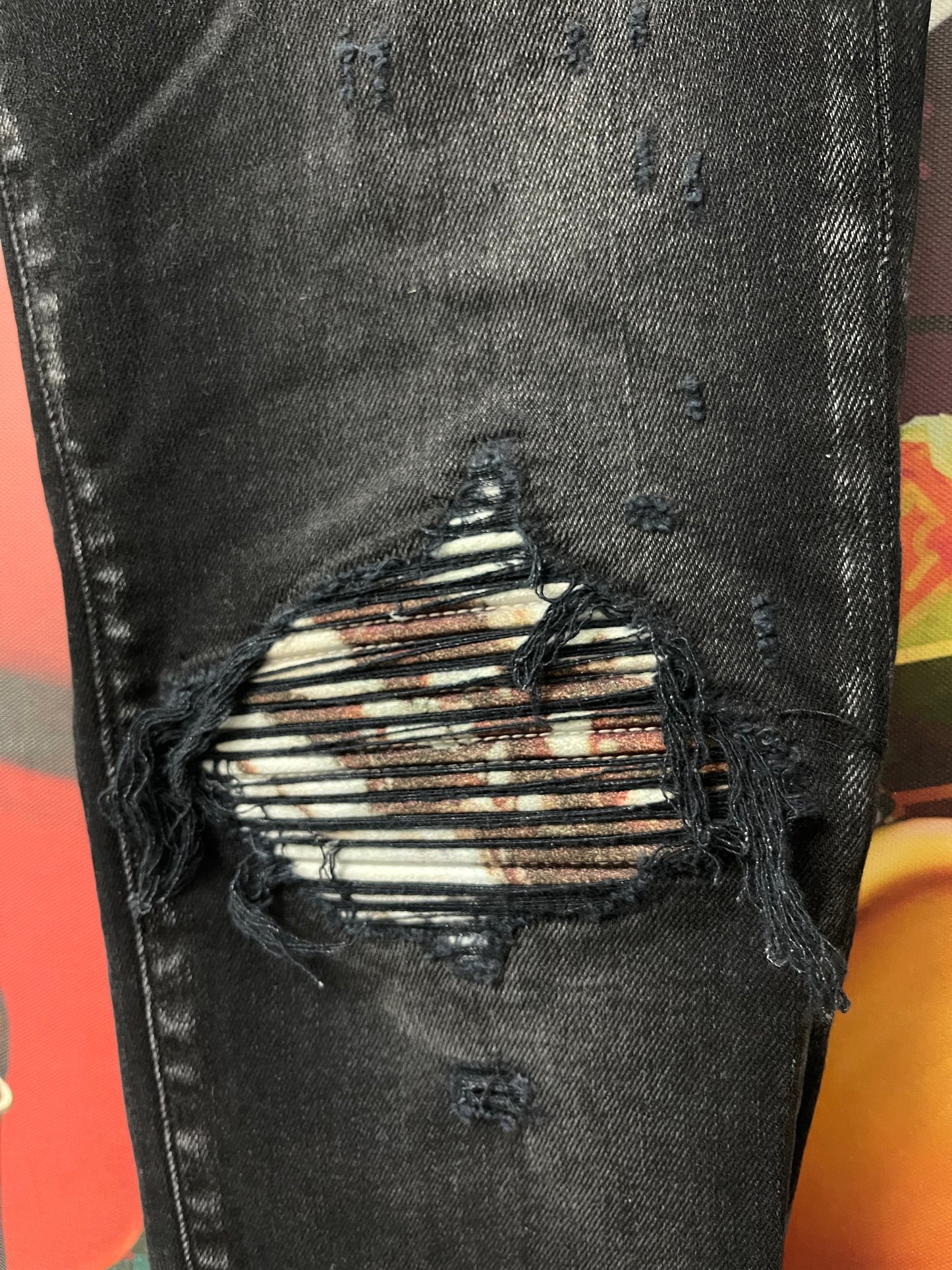 Amiri MX1 Black Marble Patch Used