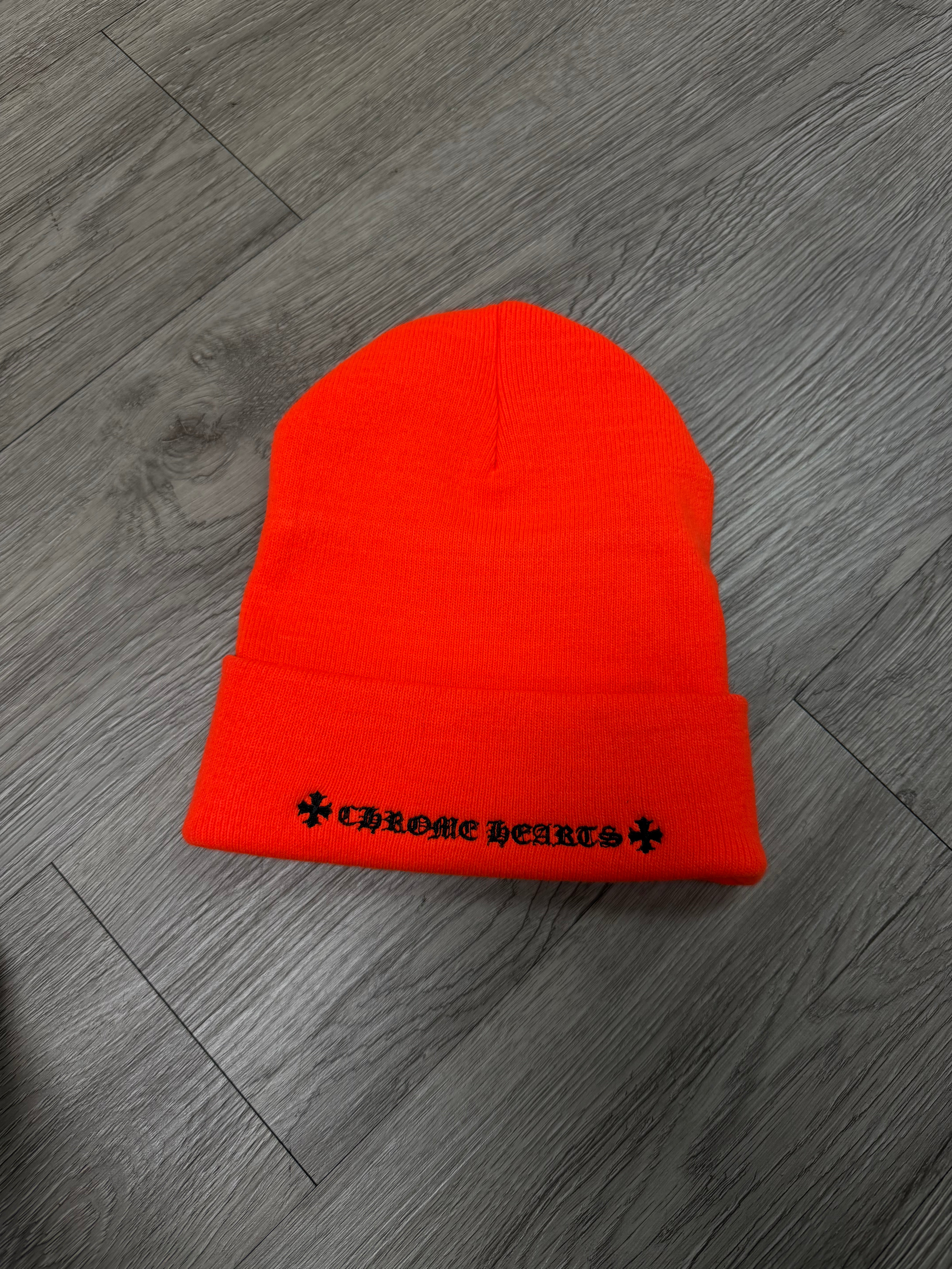 Chrome Hearts Orange Black CH Beanie