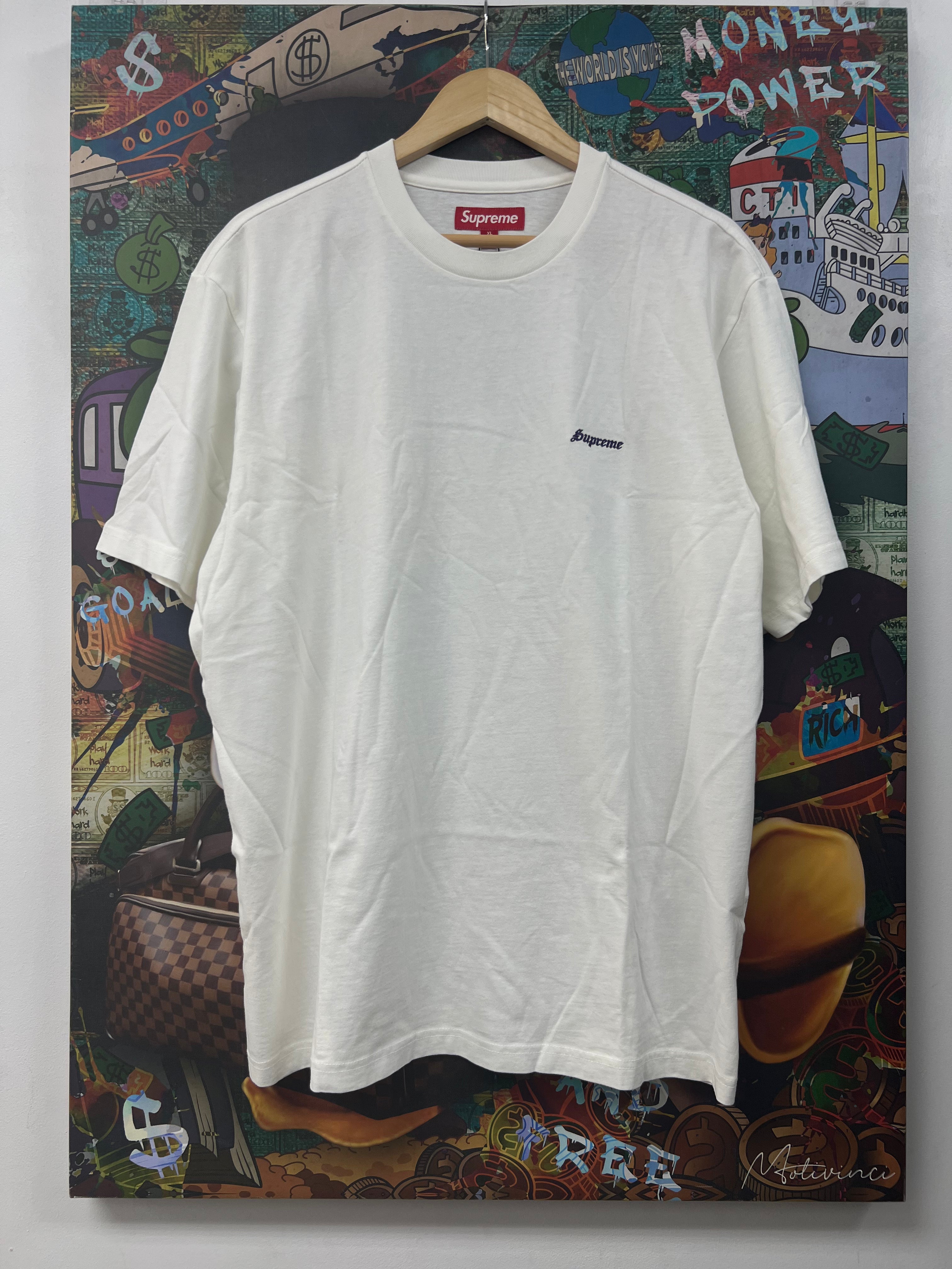 Supreme White Purple Washed Tee