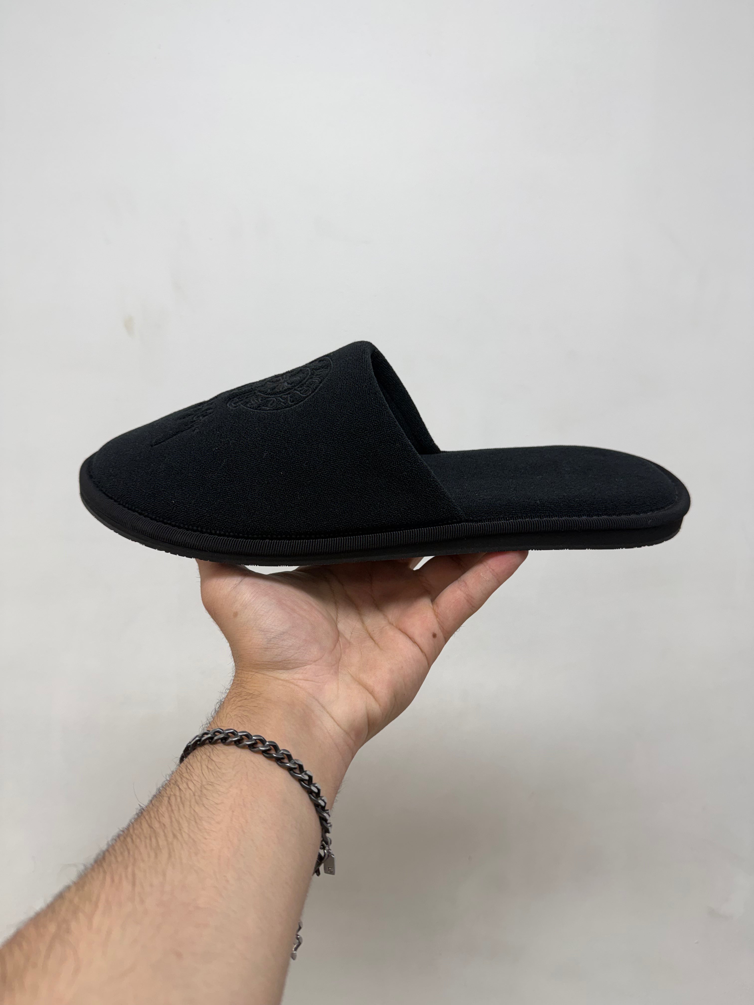 Chrome Hearts Black New York Horseshoe Slides