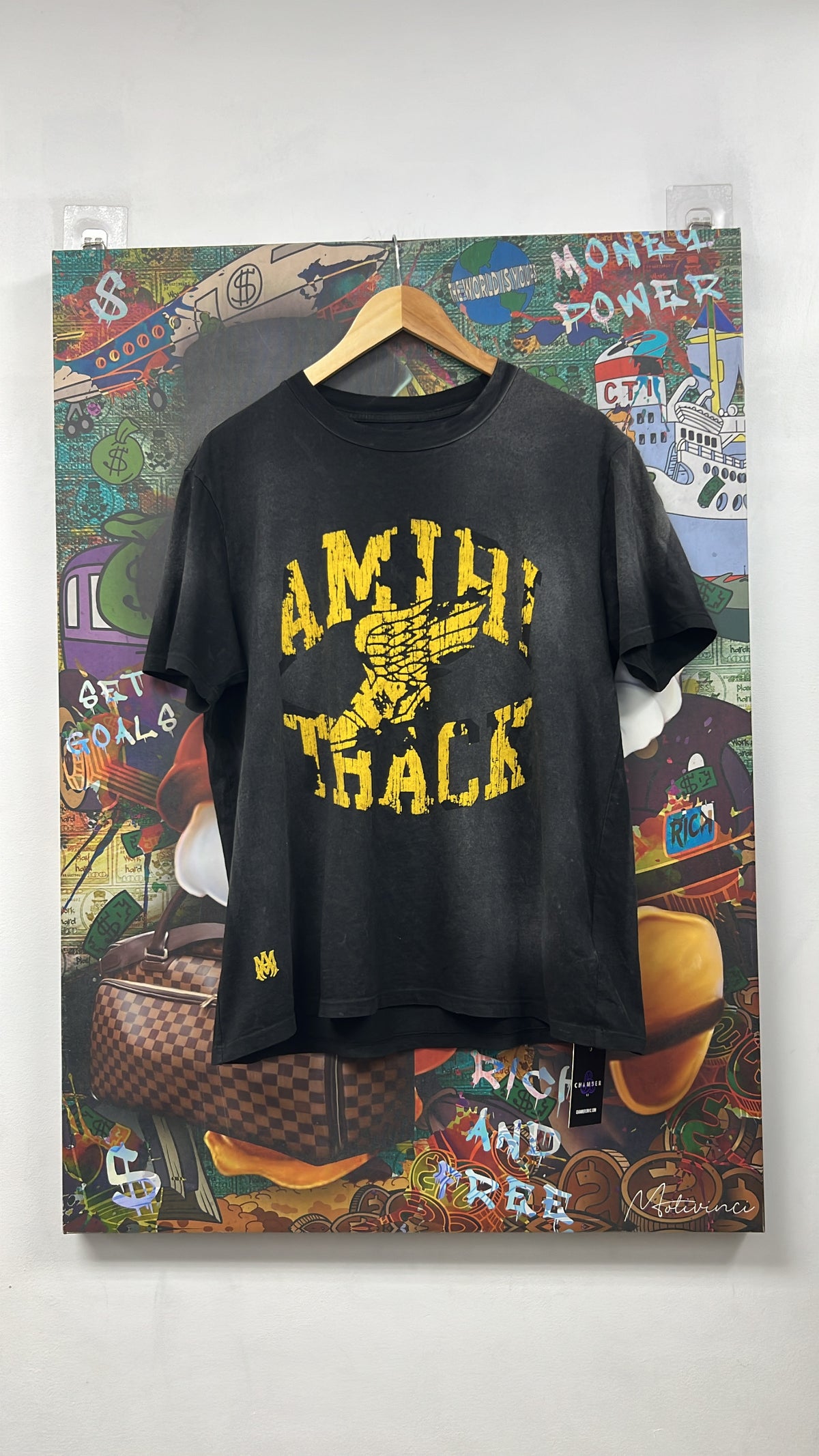 Amiri Vintage Yello Track Tee