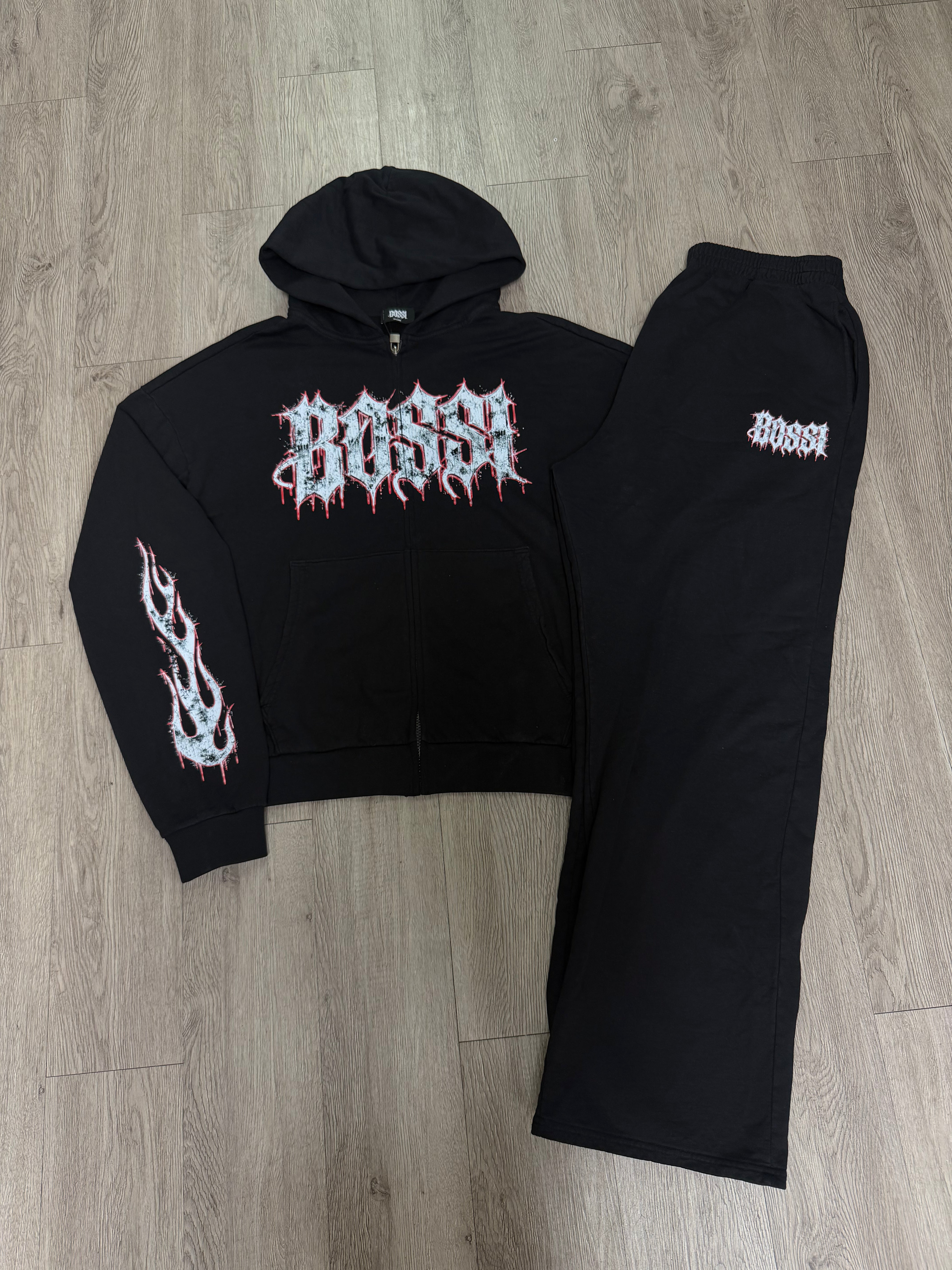 Bossi Black Red Sweatsuit