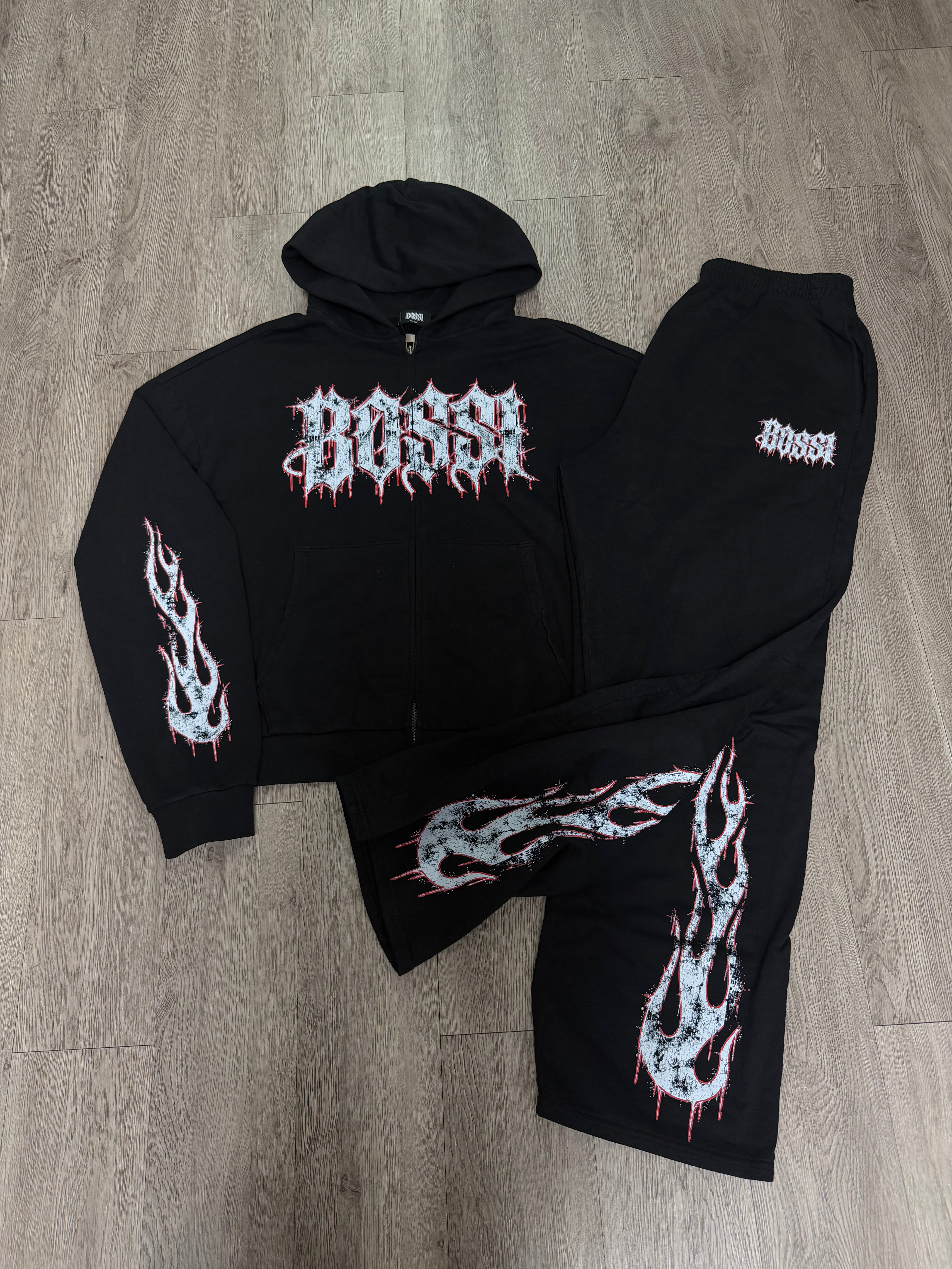 Bossi Black Red Sweatsuit