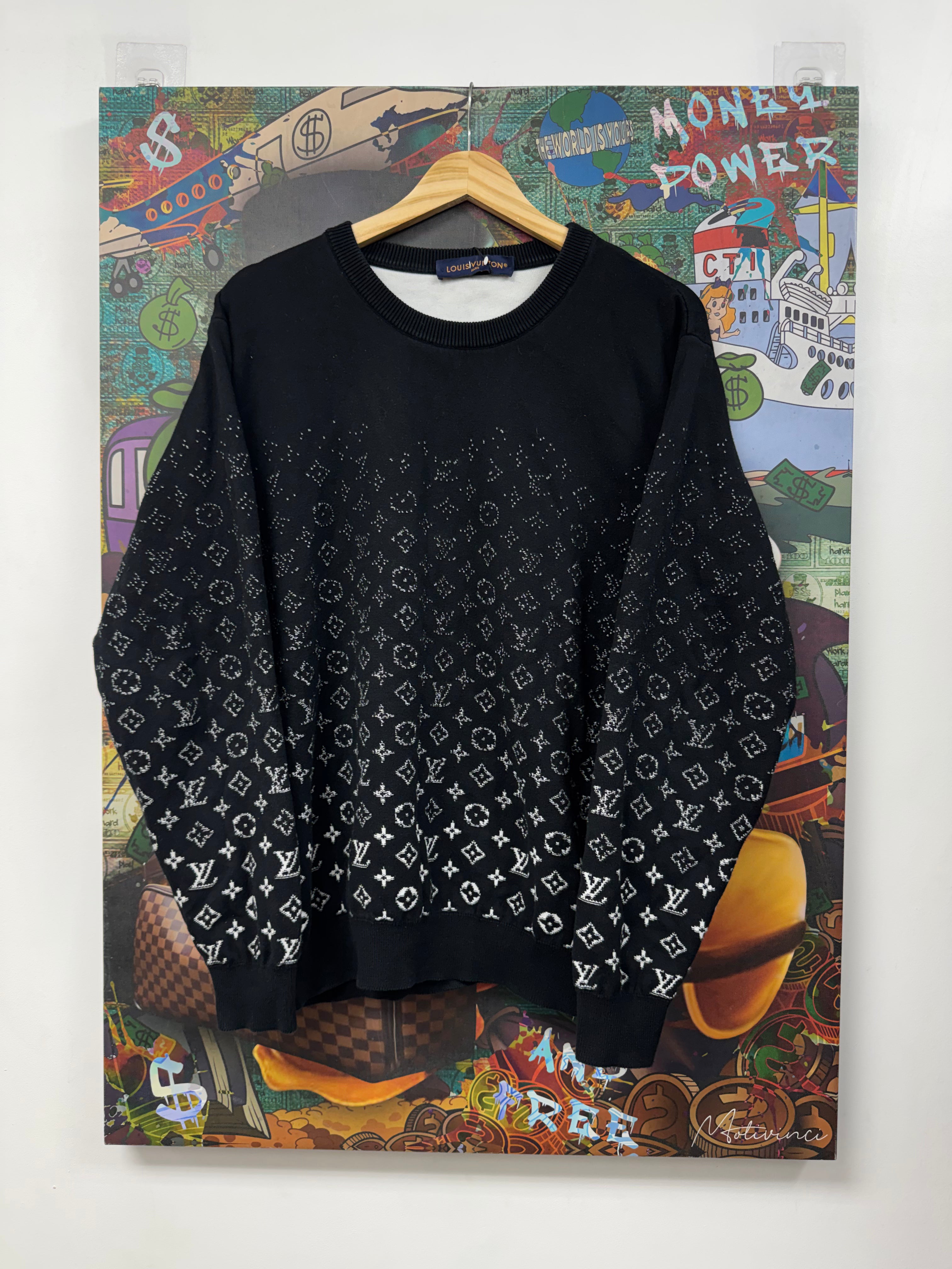 Louis Vuitton Black White Monogram Sweater