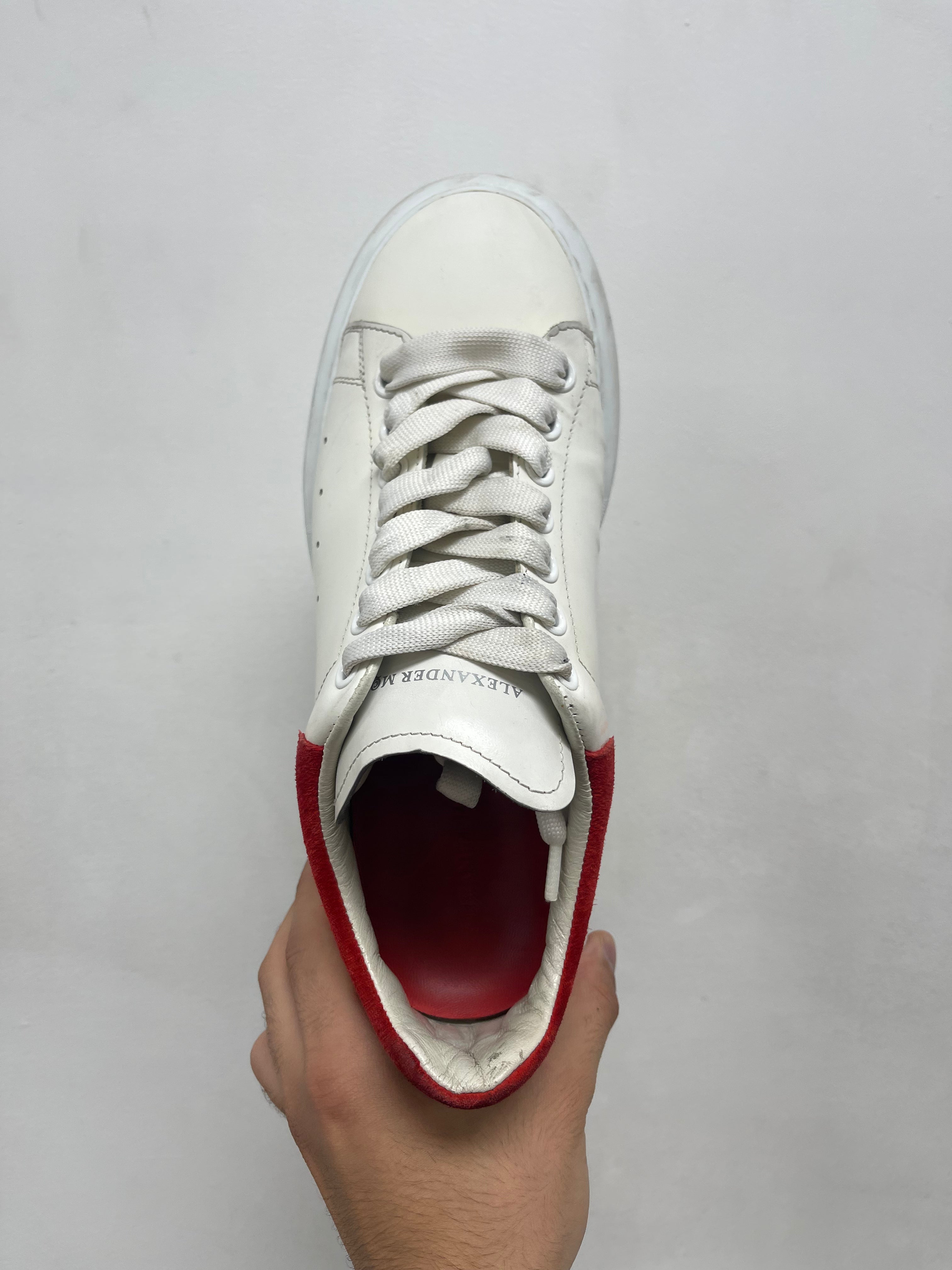 Alexander Mcqueen White Red Oversized Sneakers