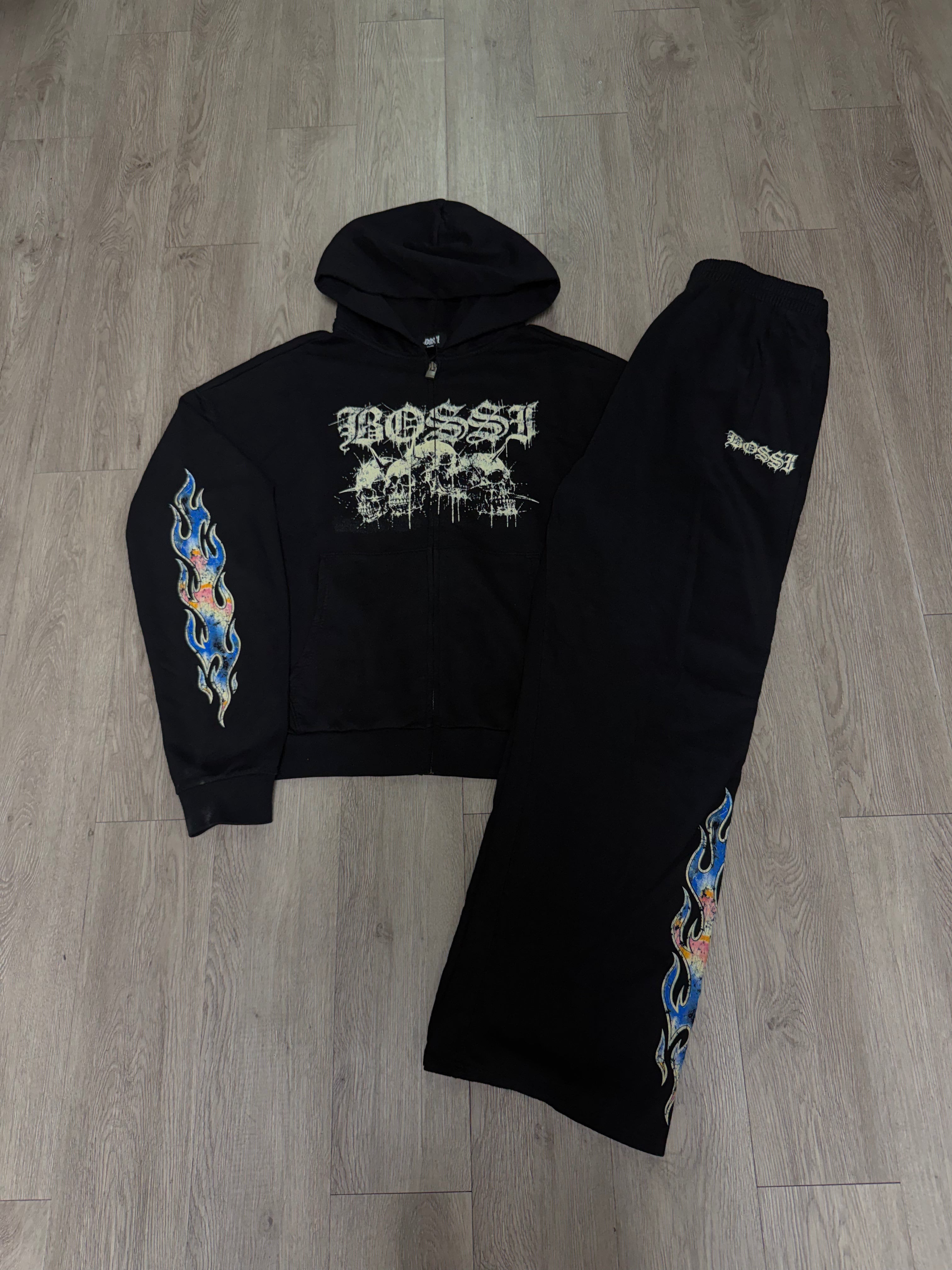 Bossi Black Cream Sweatsuit