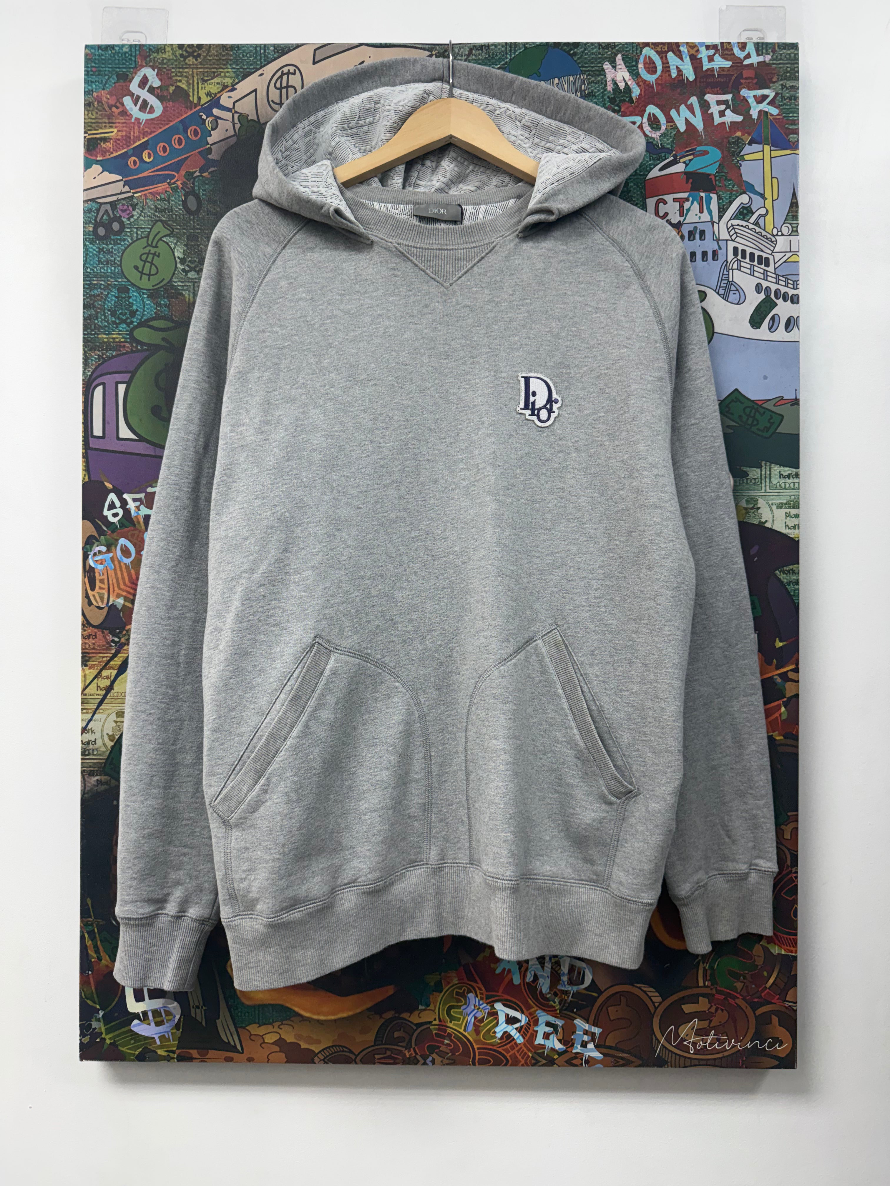 Dior Grey Purple Stacked Hoodie