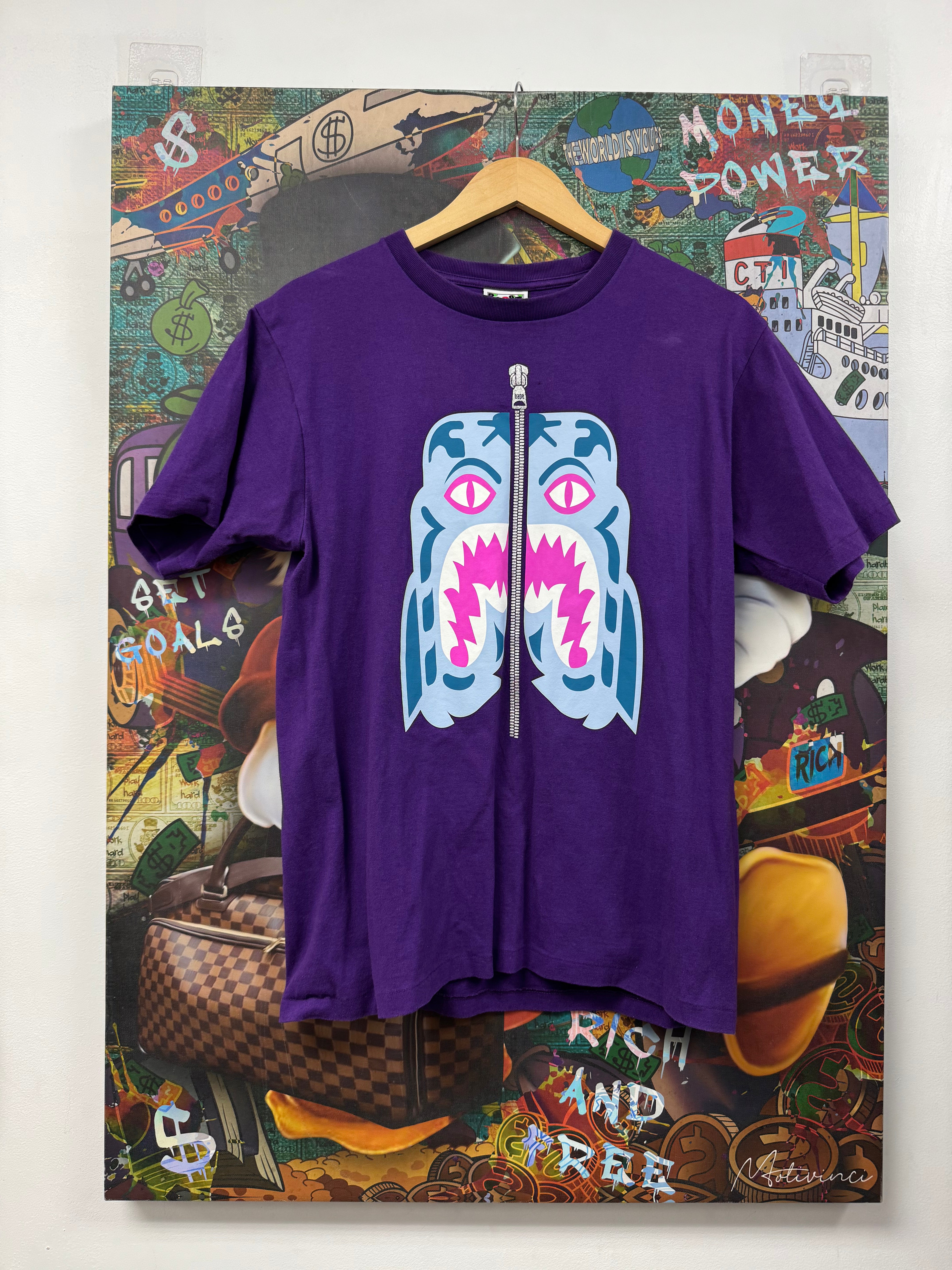 BAPE Purple Blue Tiger Tee