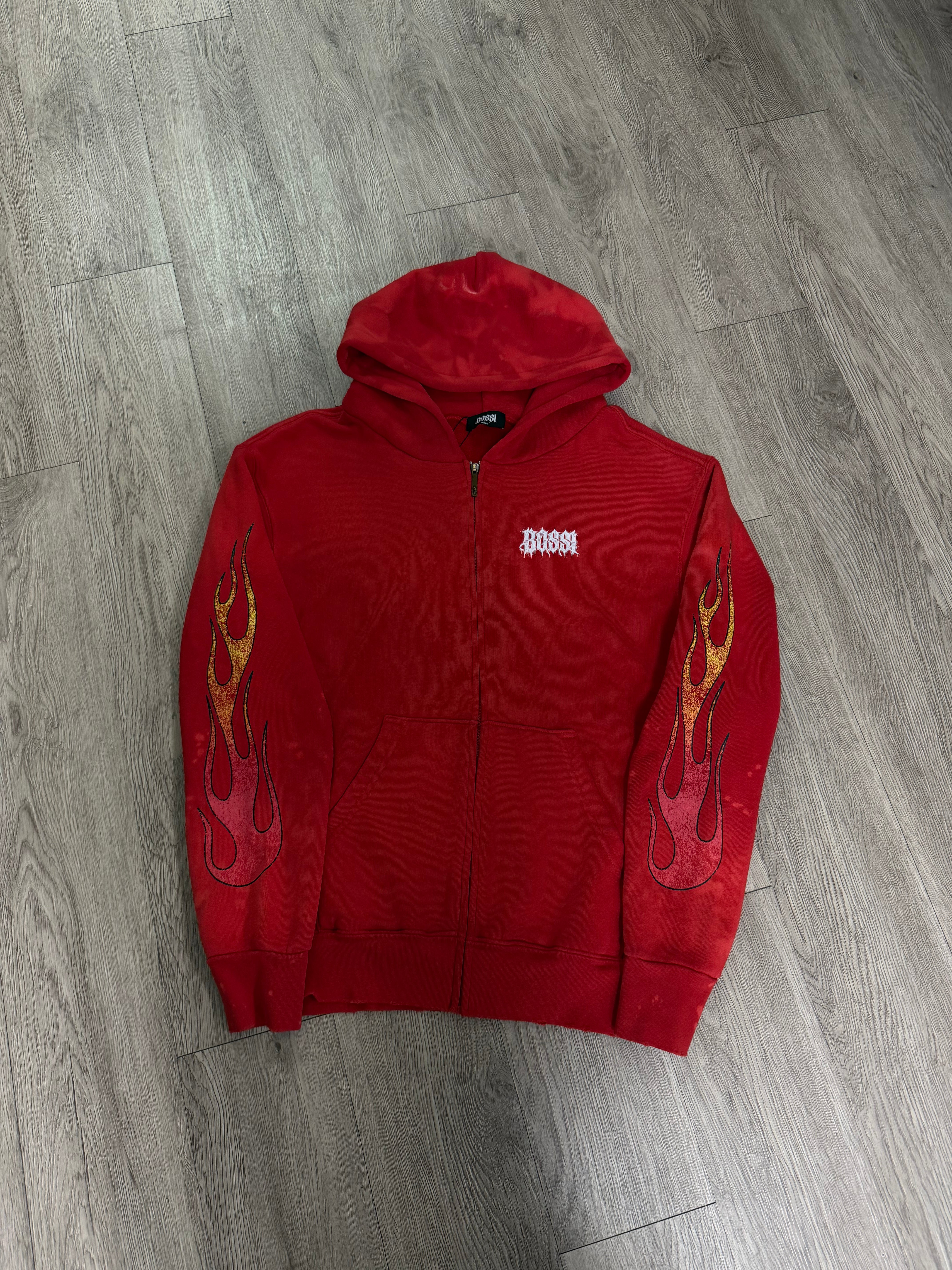 Bossi Red Zip Hoodie