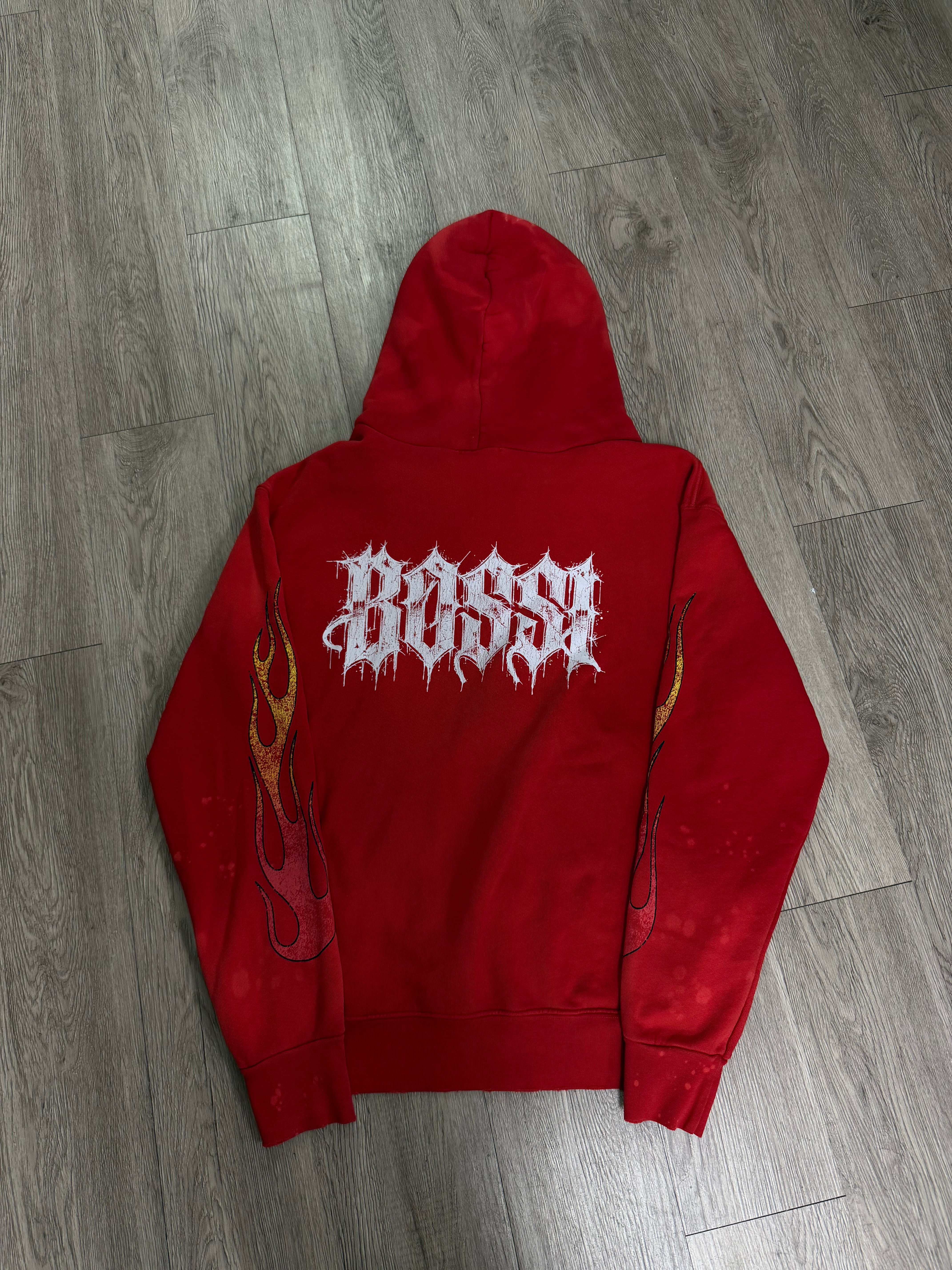 Bossi Red Zip Hoodie