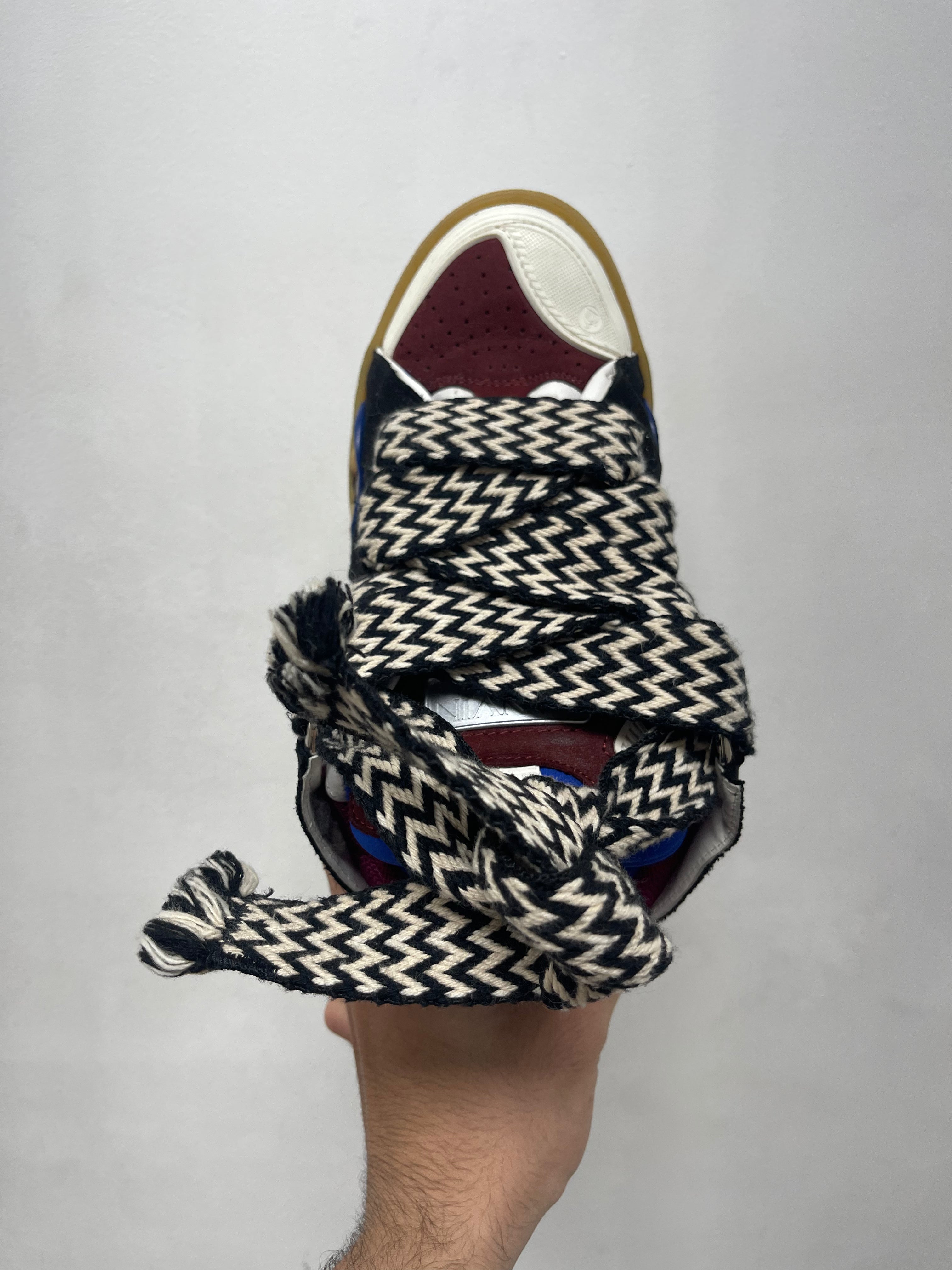 Lanvin Purple Cheetah Curb Sneakers