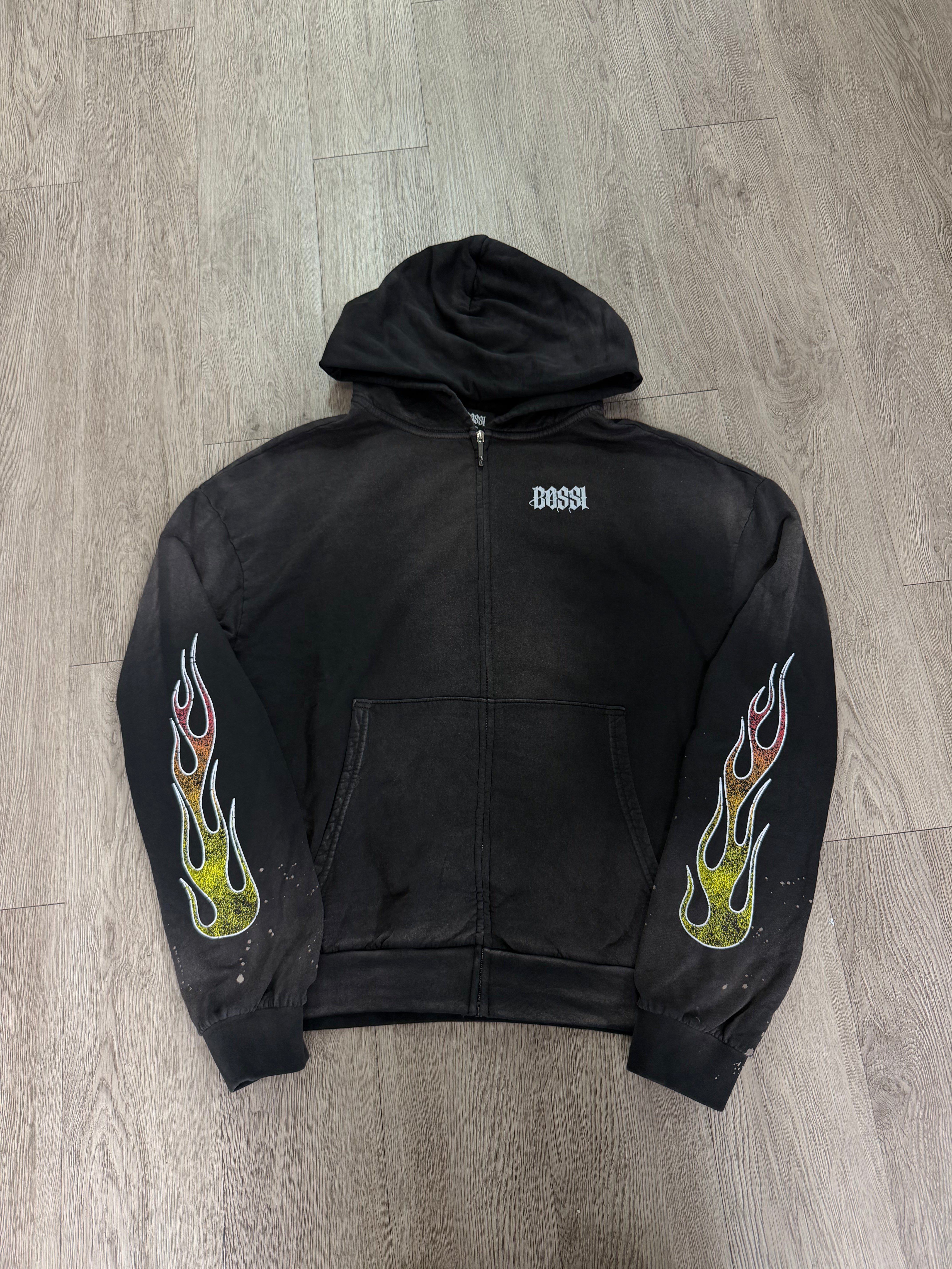 Bossi Acid Small Logo Zip Hoodie