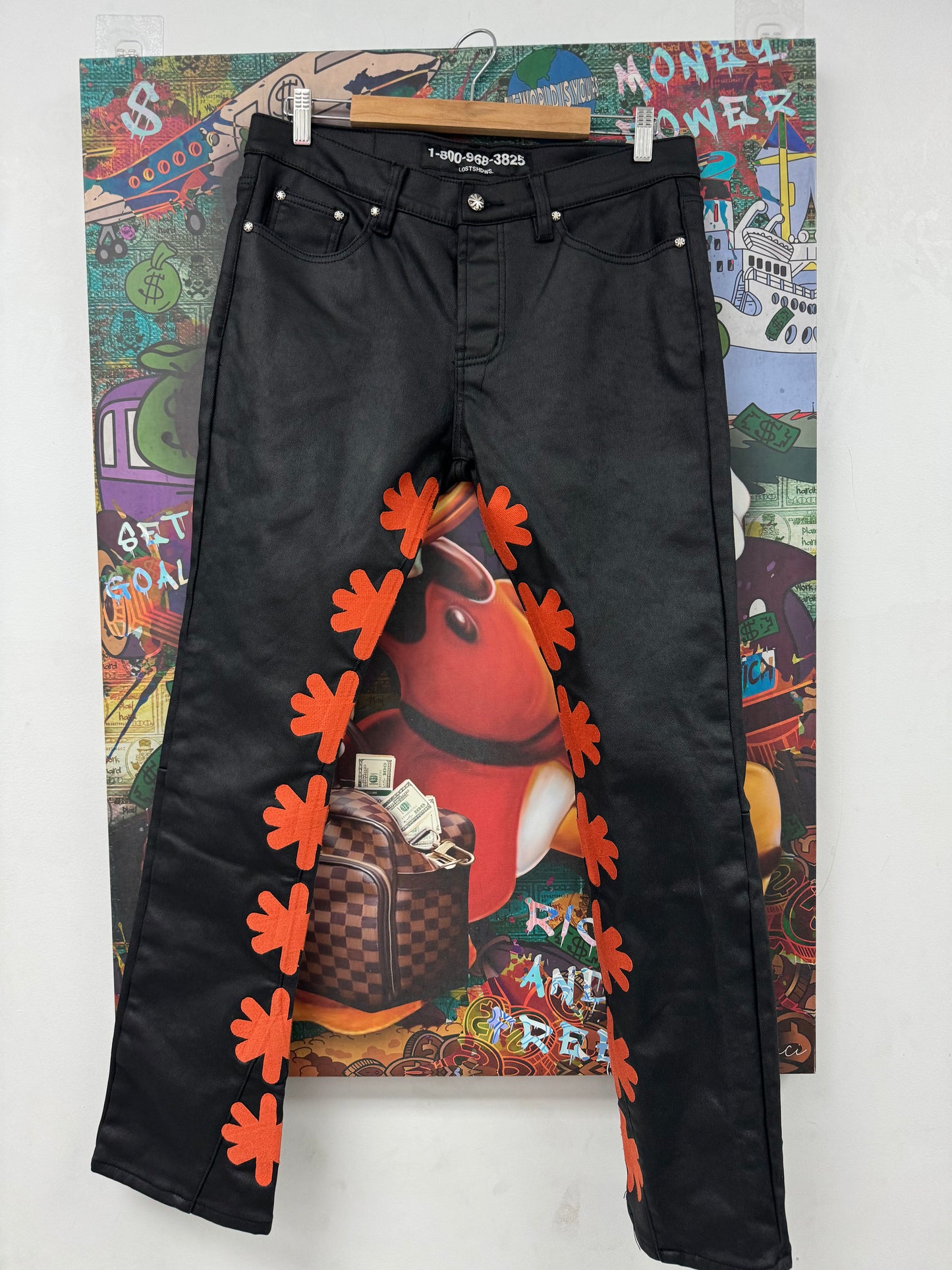 LOSTSHDWS Wax Jeans Black Orange Used 34 N/A
