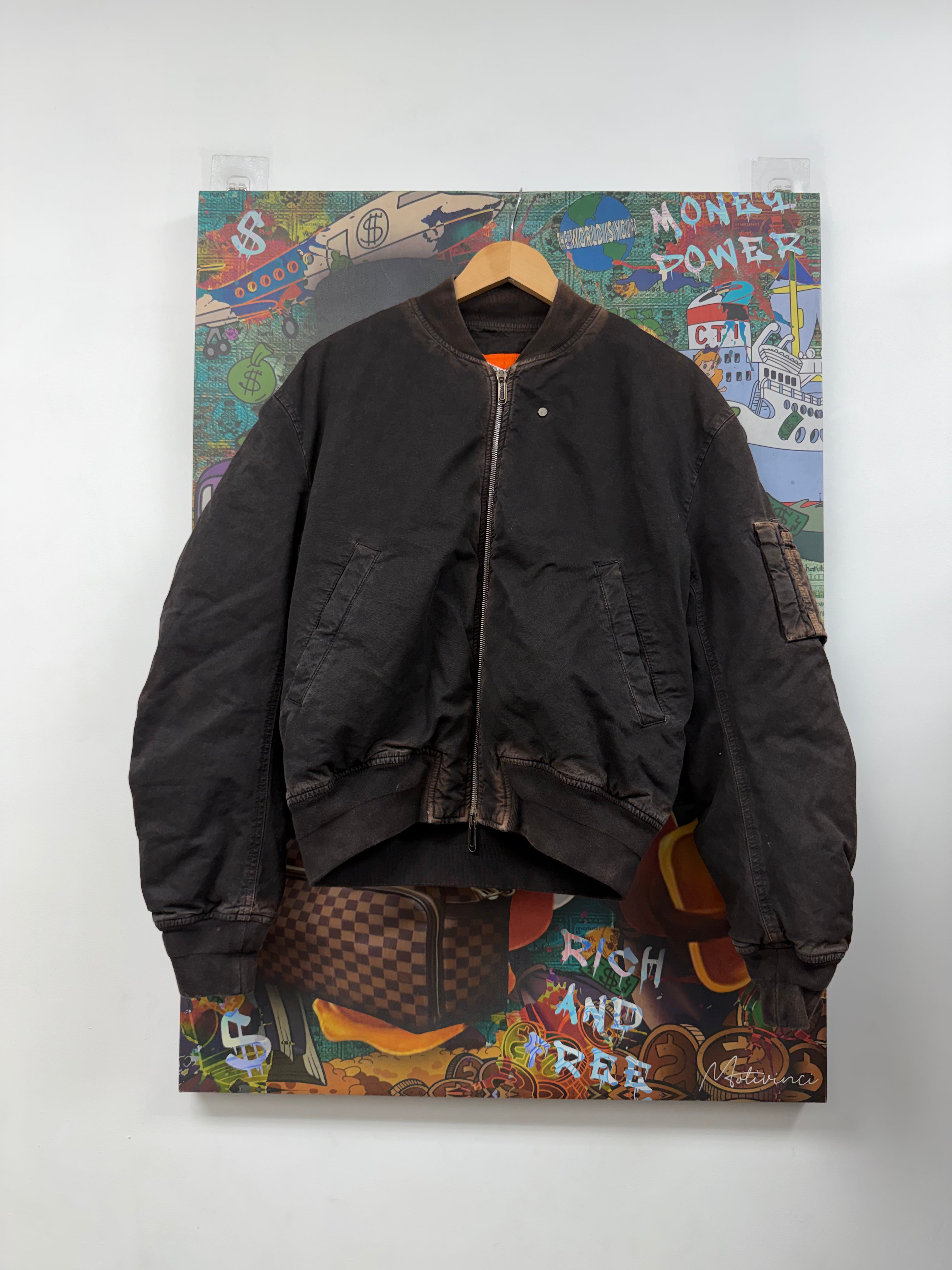 Off-White Brown Rust Classic Bomber Jacket