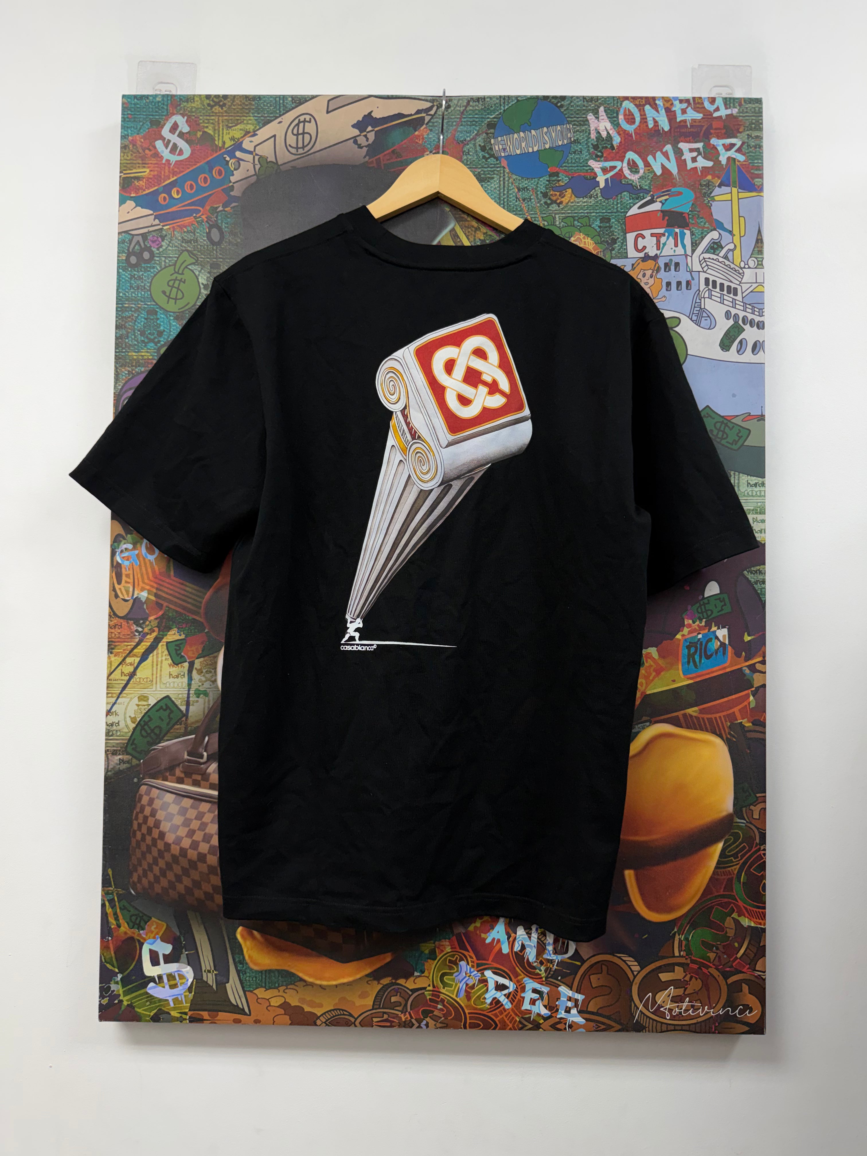 Casablanca Black Red Pillar Tee