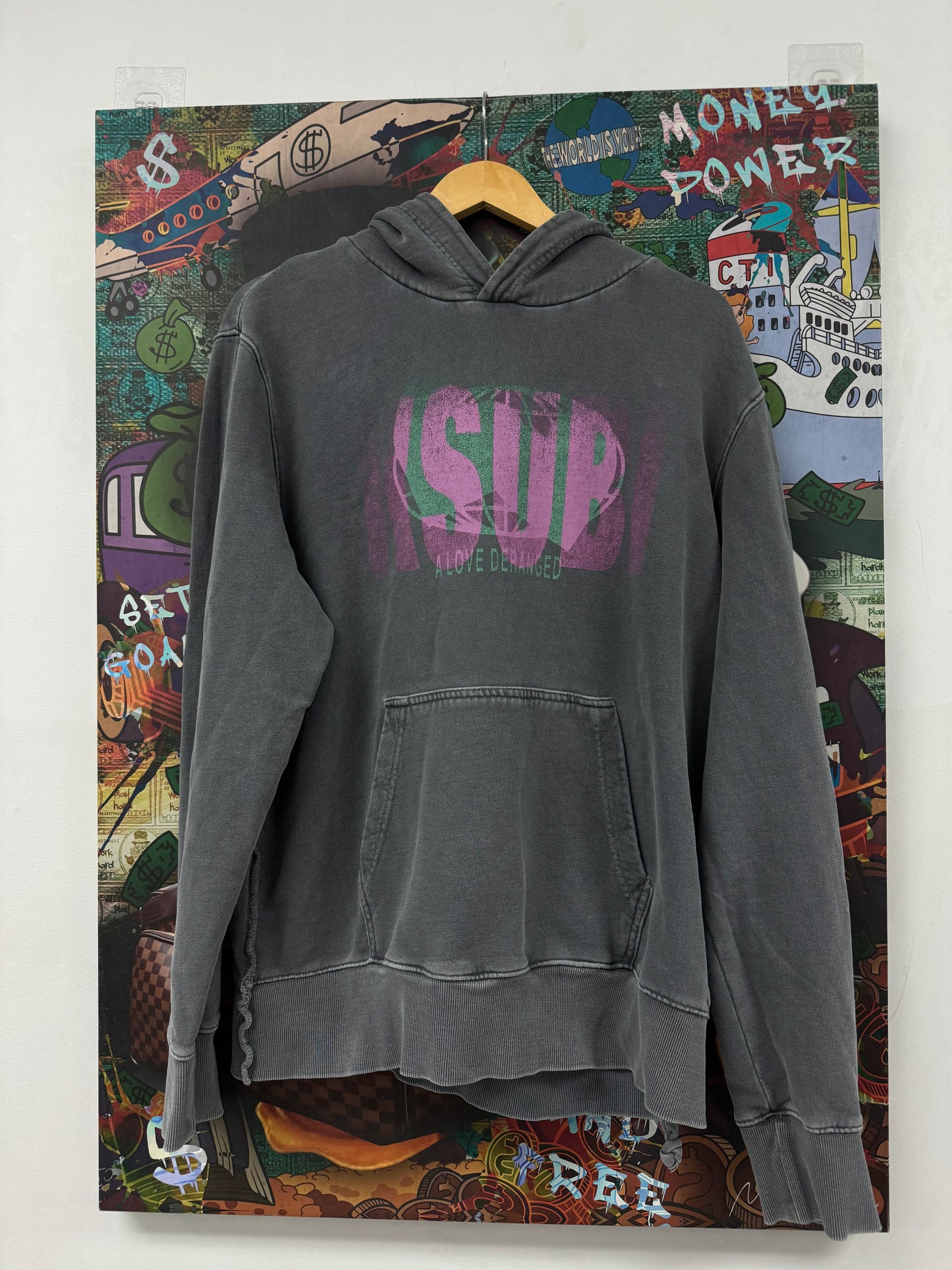 Ksubi Love Deranged Hoodie Grey Used Medium N/A