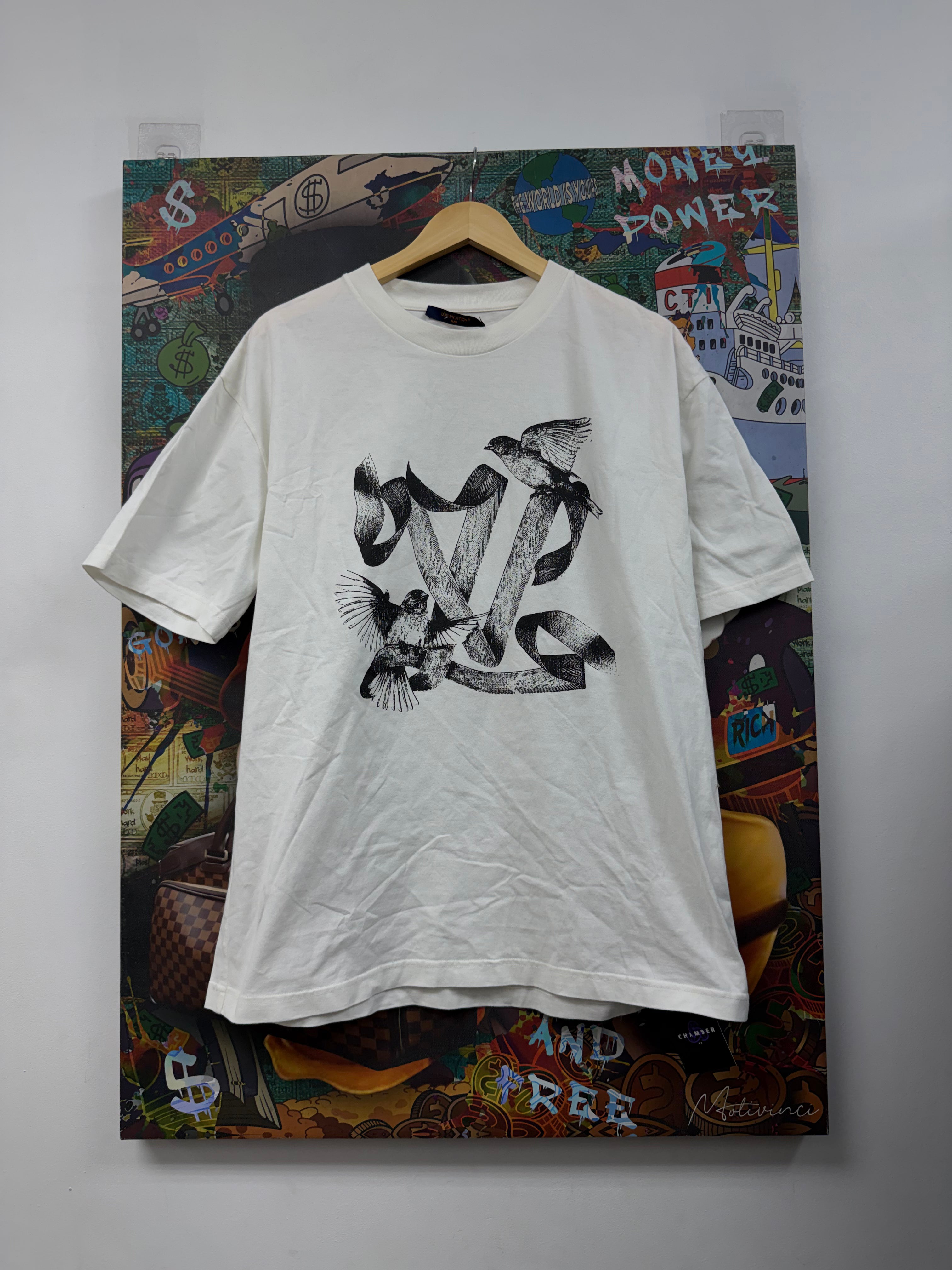 Louis Vuitton White Black Dove Tee