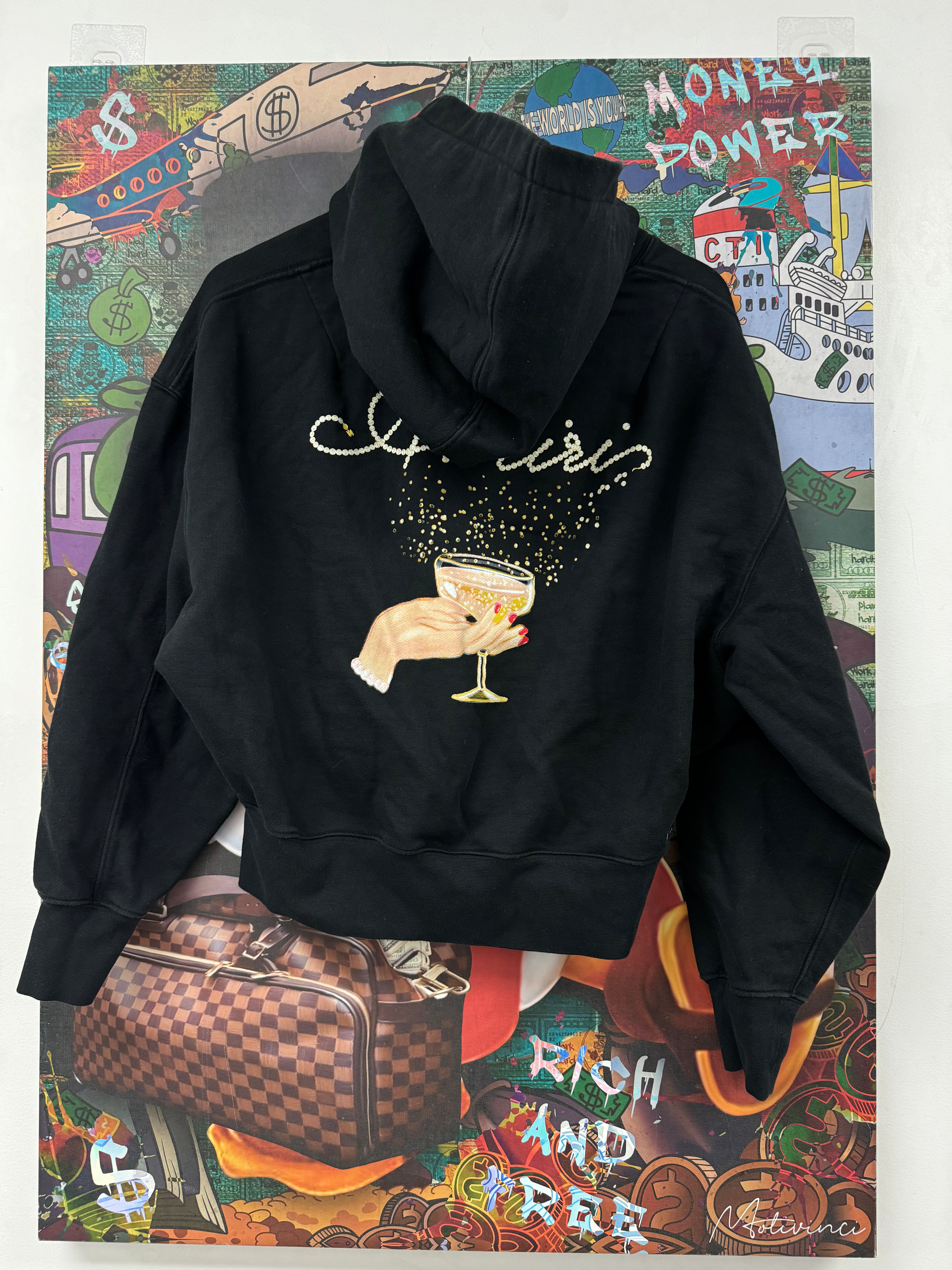 Amiri Cocktail Hoodie Black Used Female's Large