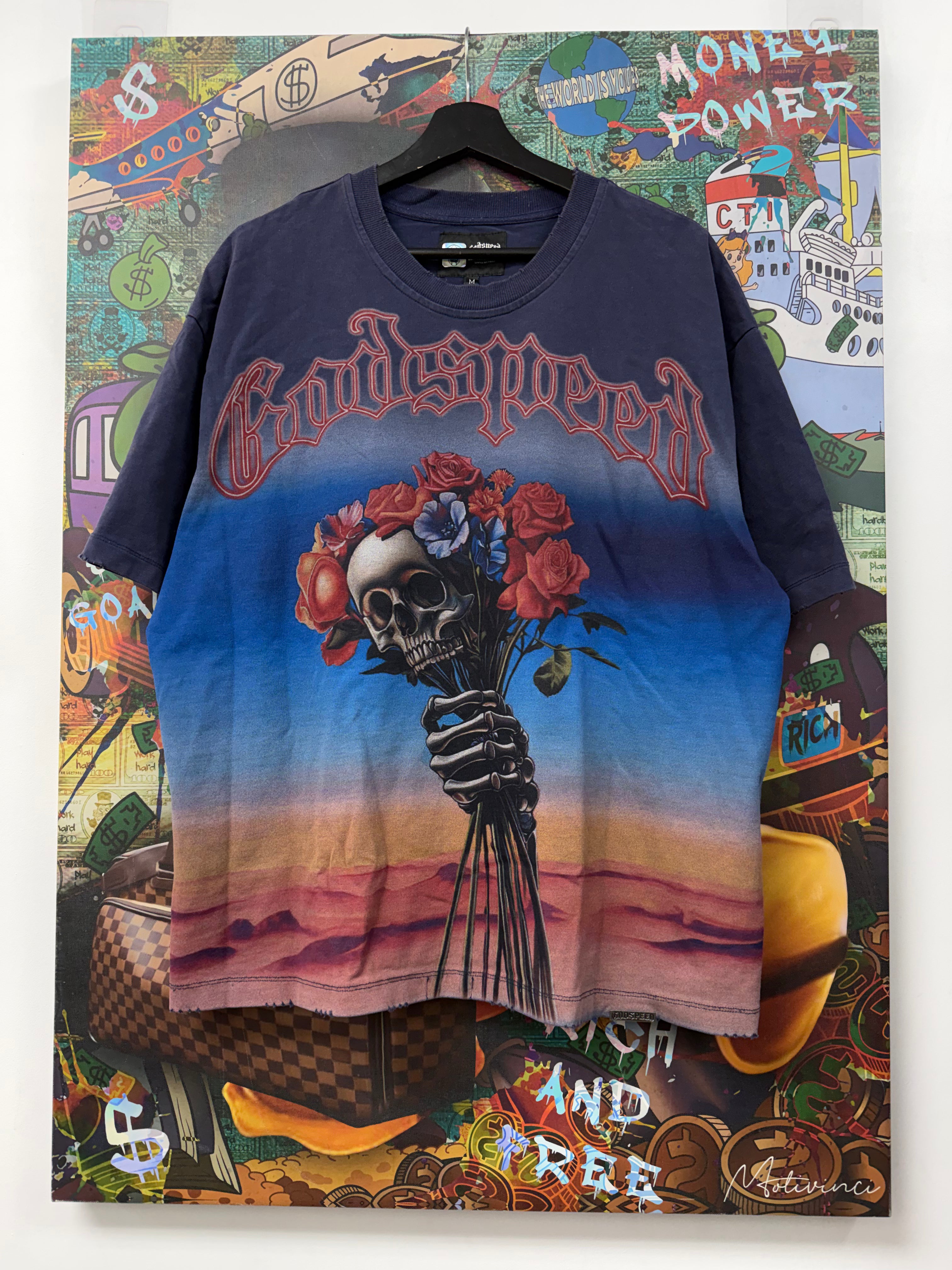 Godspeed Navy Vision Flowers Tee