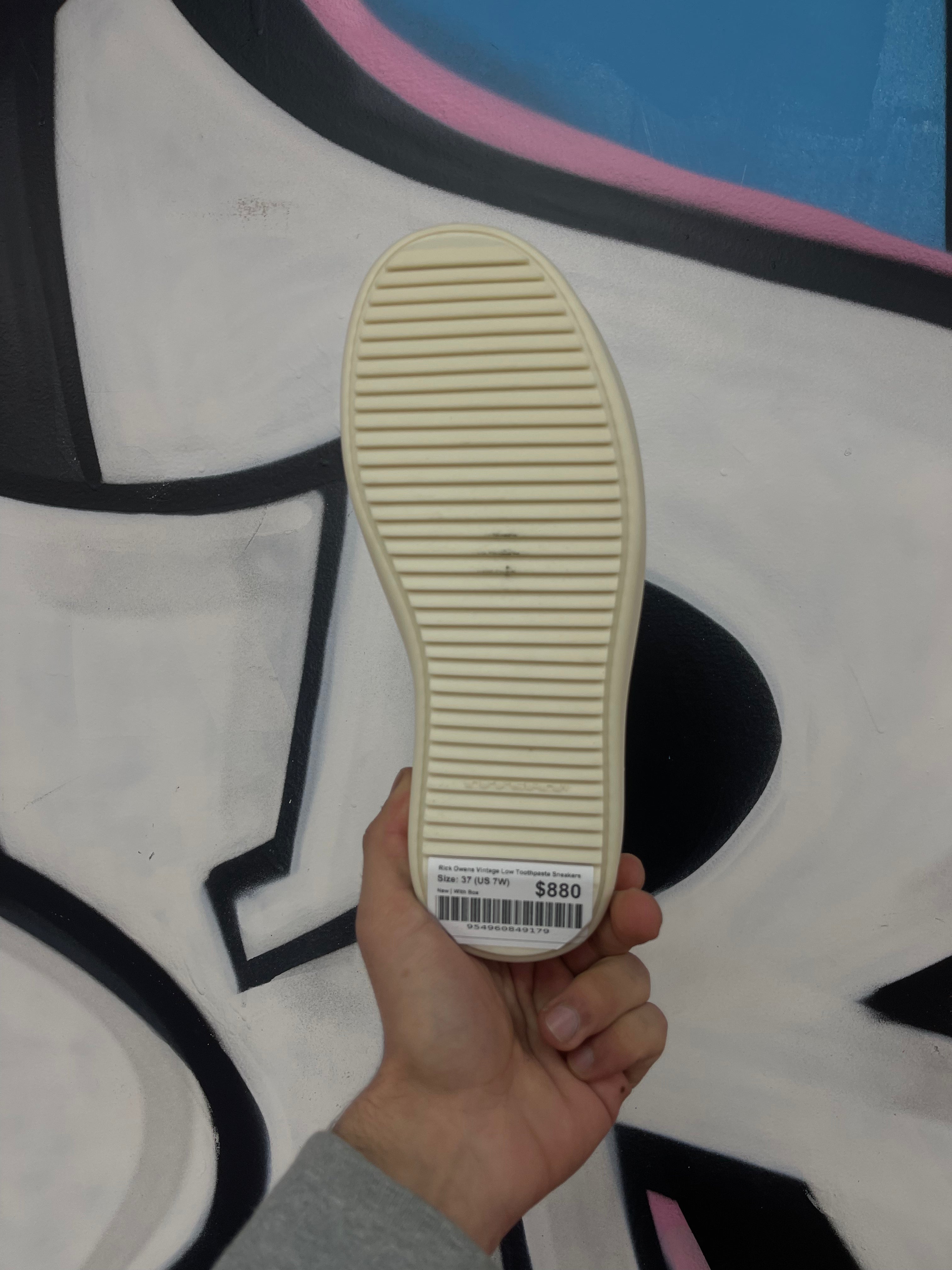 Rick Owens Vintage Low Toothpaste Sneakers