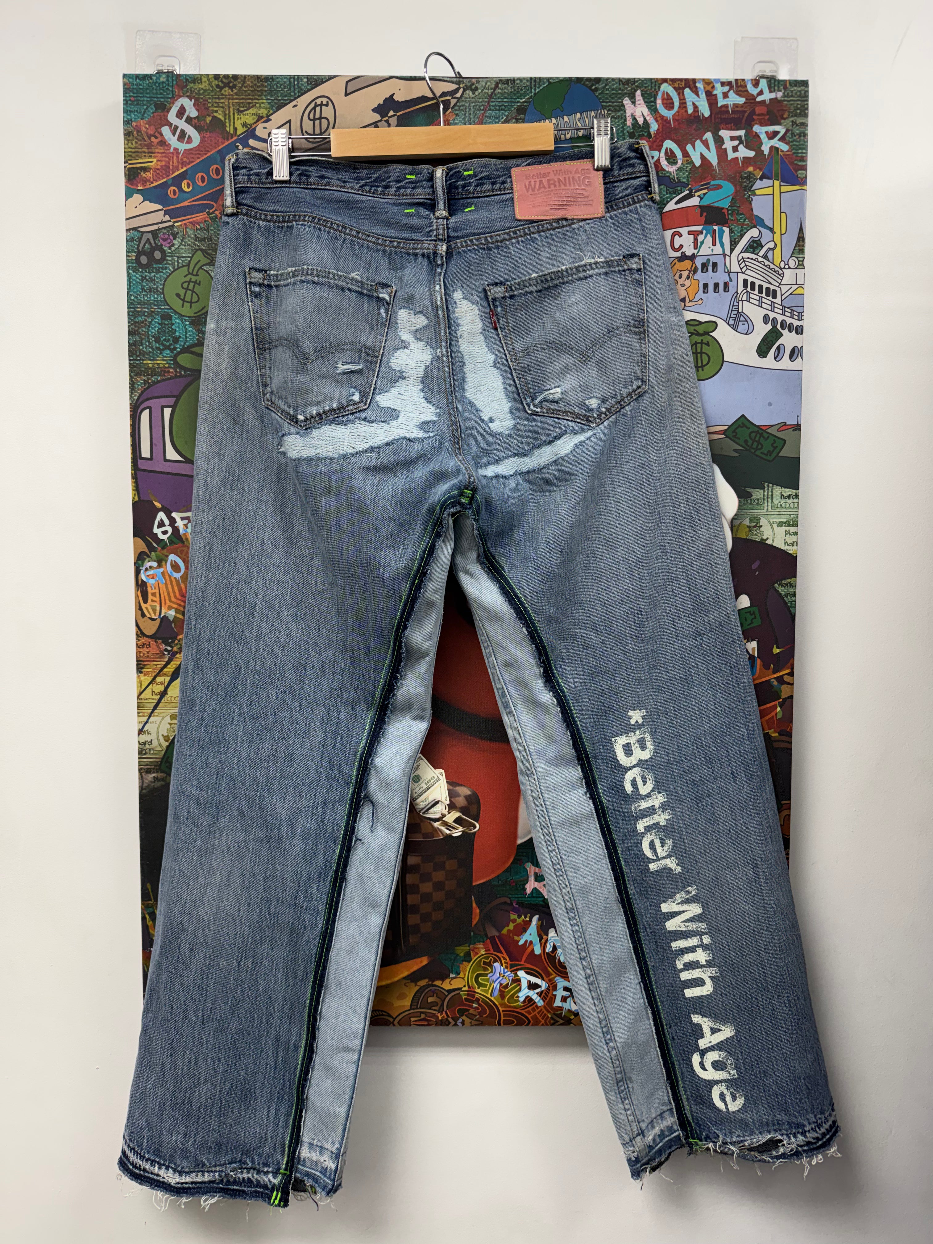 Better With Age Smoked Double Wide Jeans