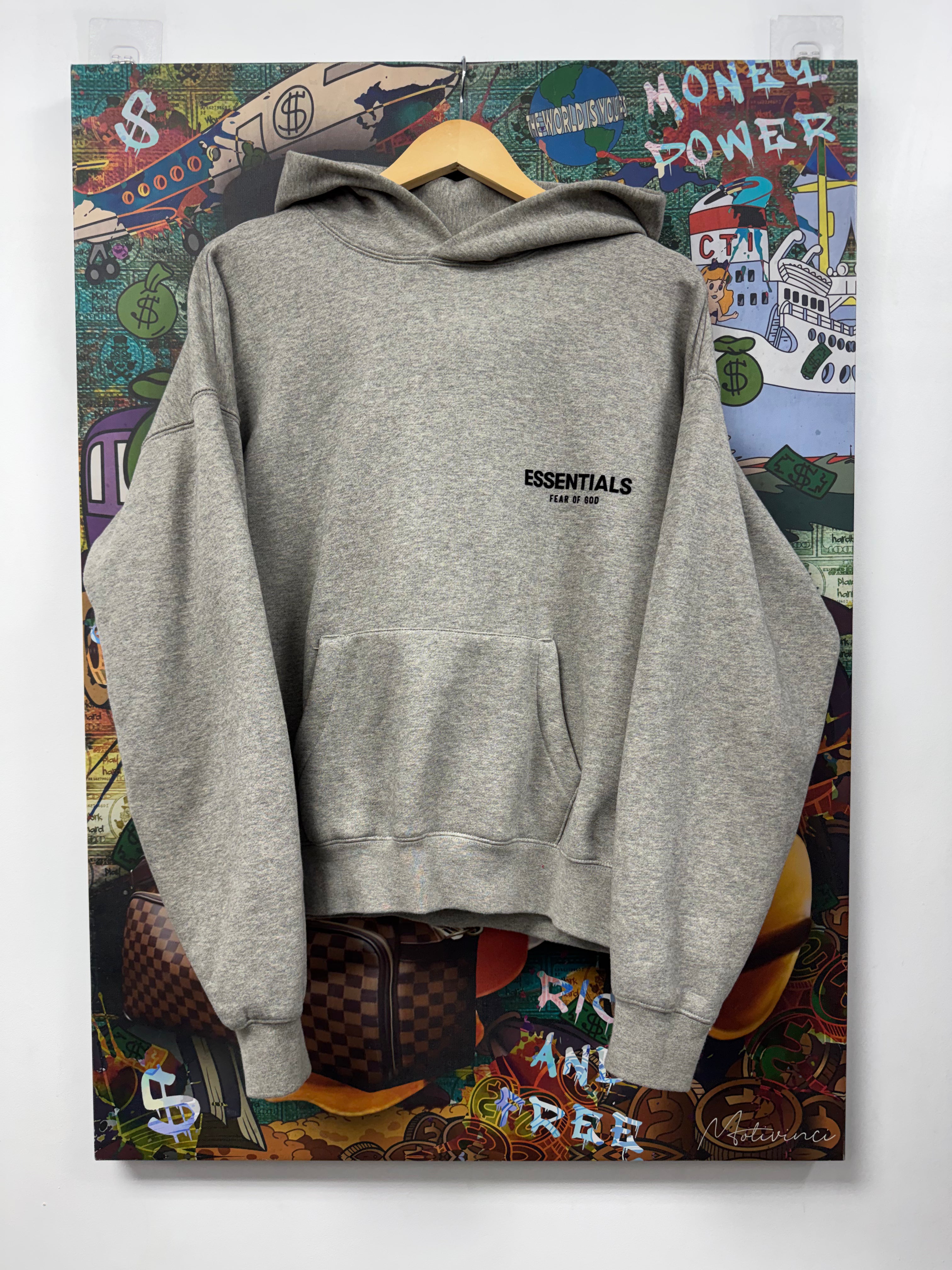 Essentials Dark Oatmeal Hoodie