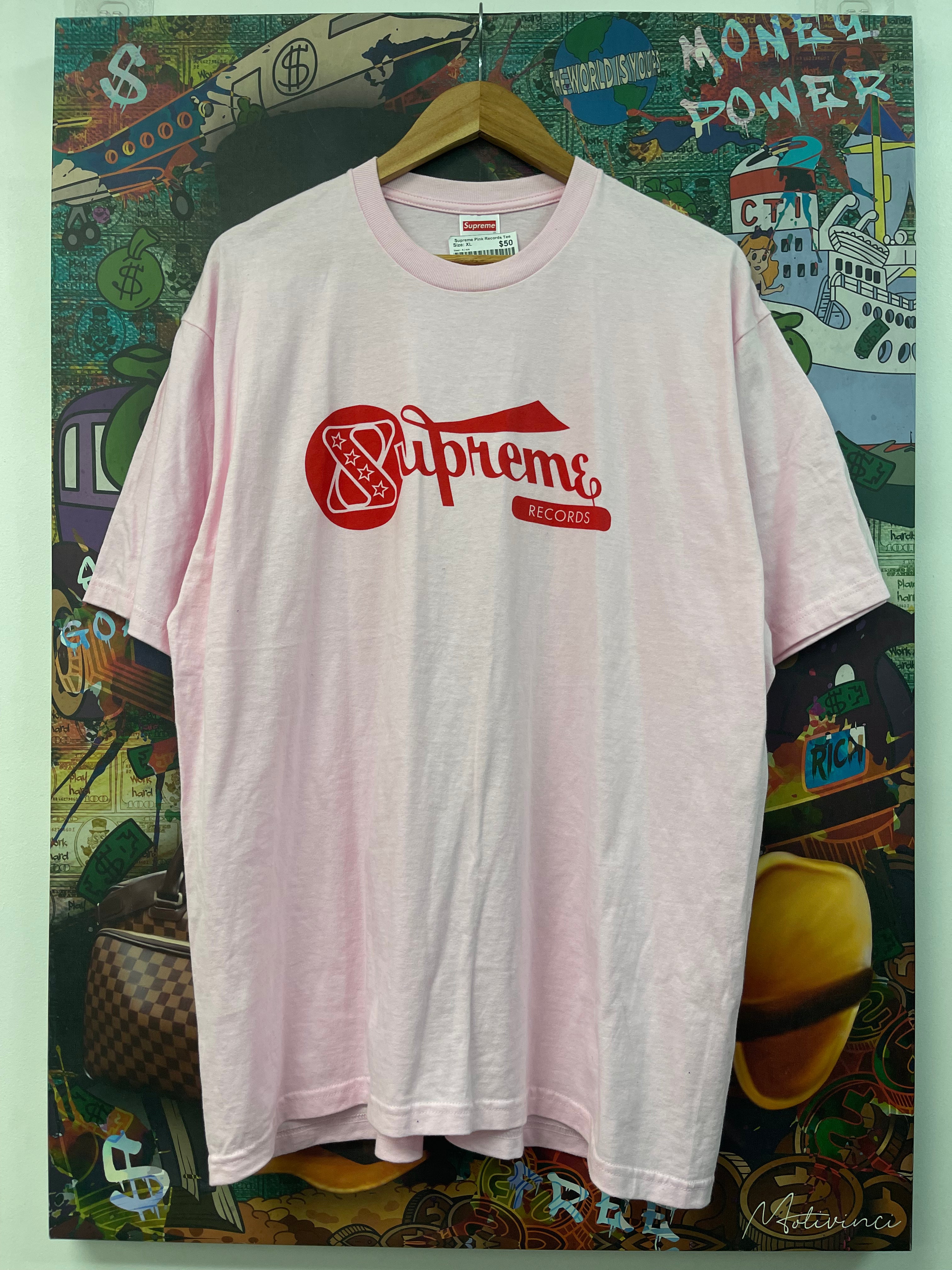 Supreme Pink Records Tee