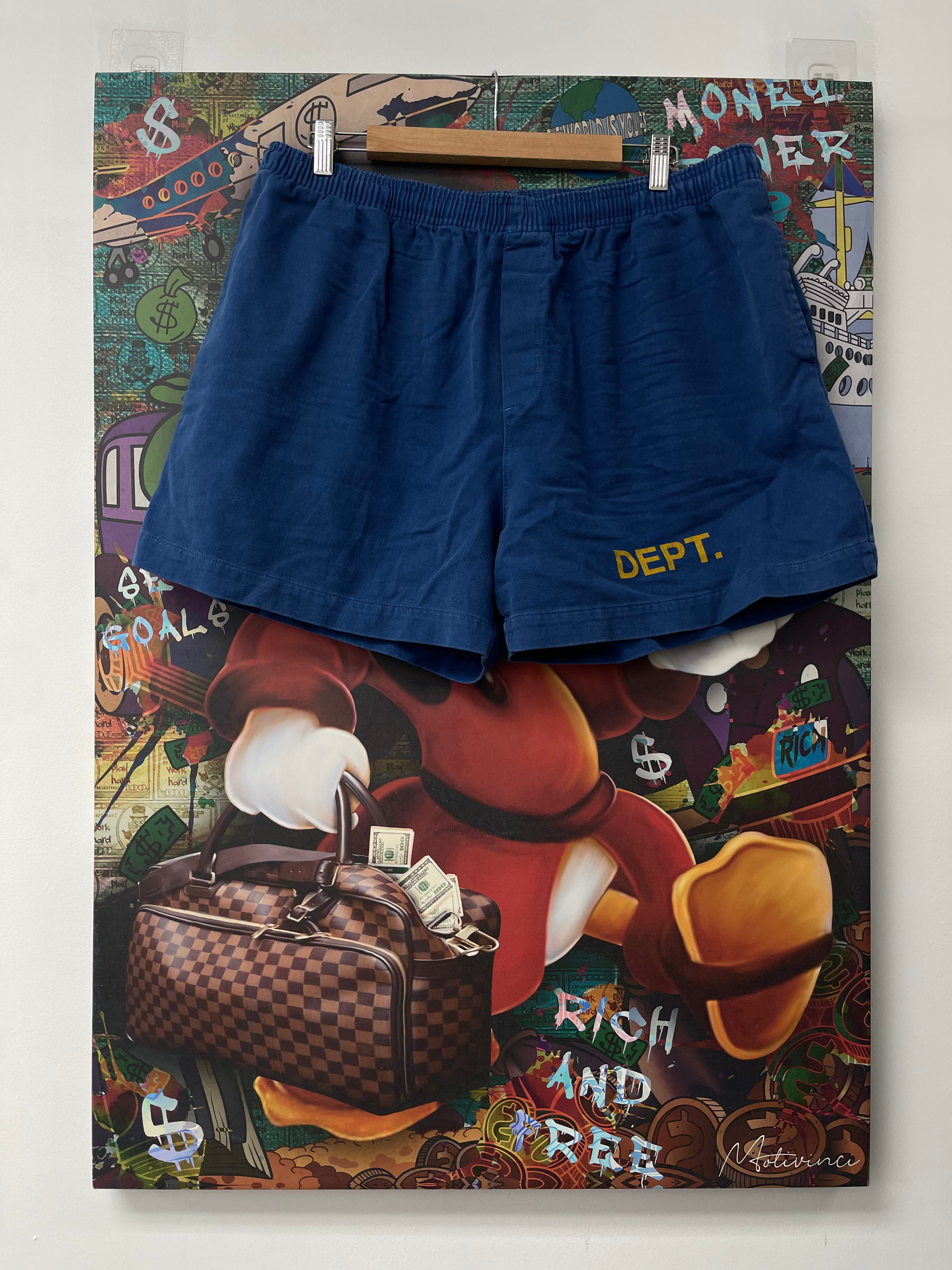 Gallery Dept Shorts Blue Yellow Used