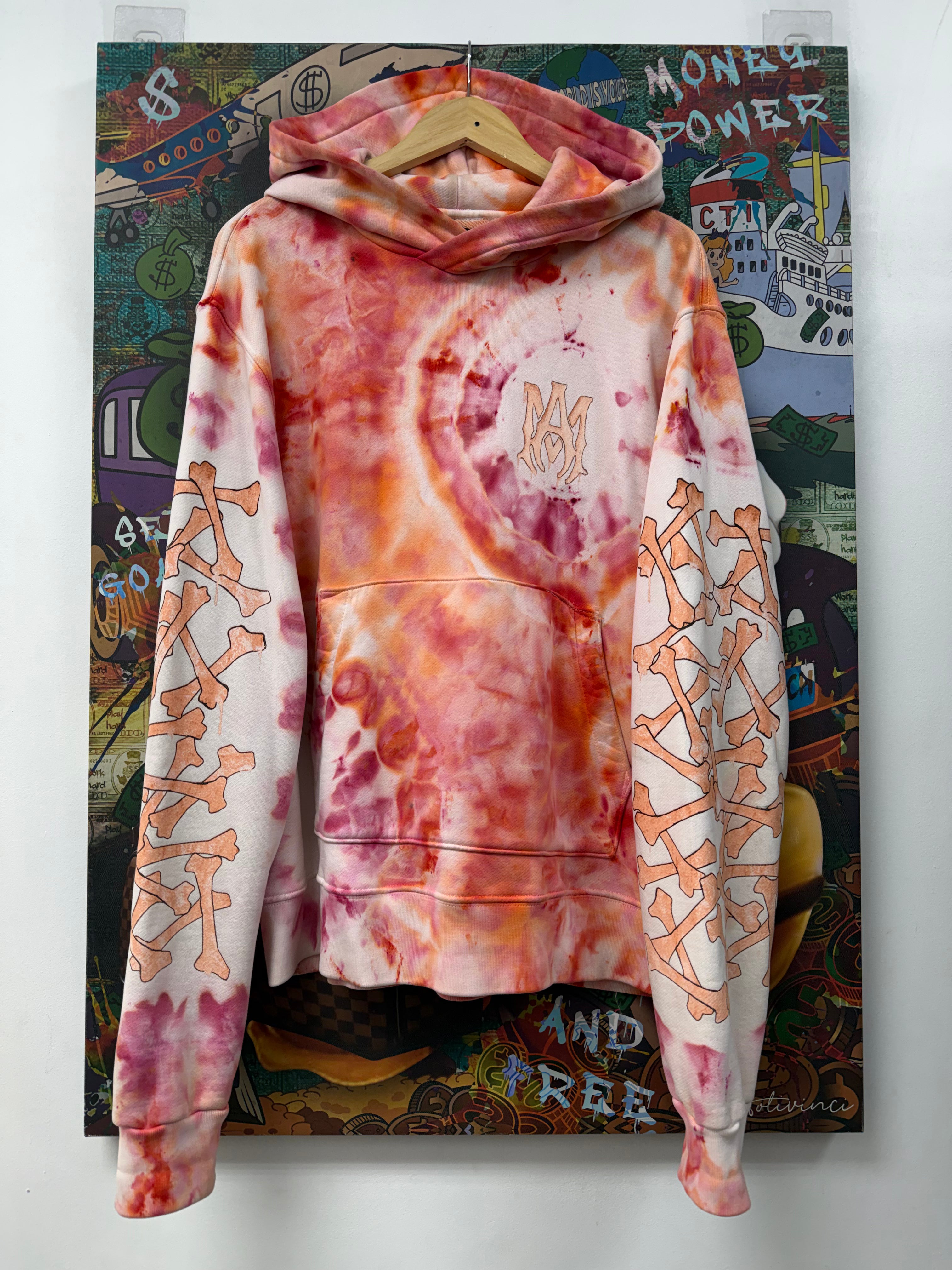 Amiri Tie Dye MA Bones Hoodie