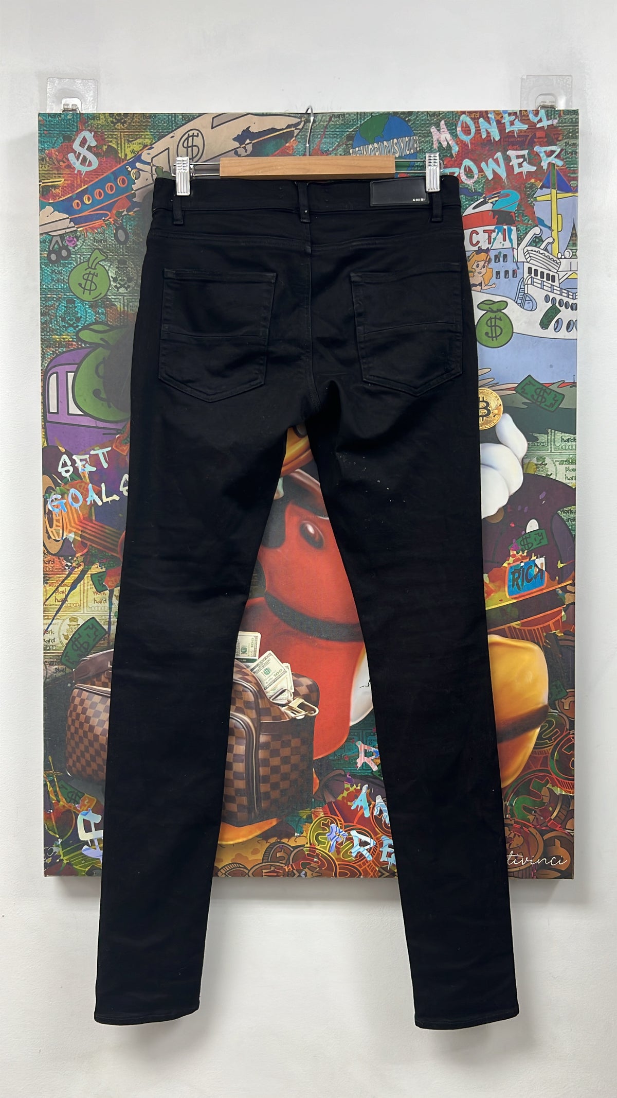 Amiri Black Art Patchwork Jeans