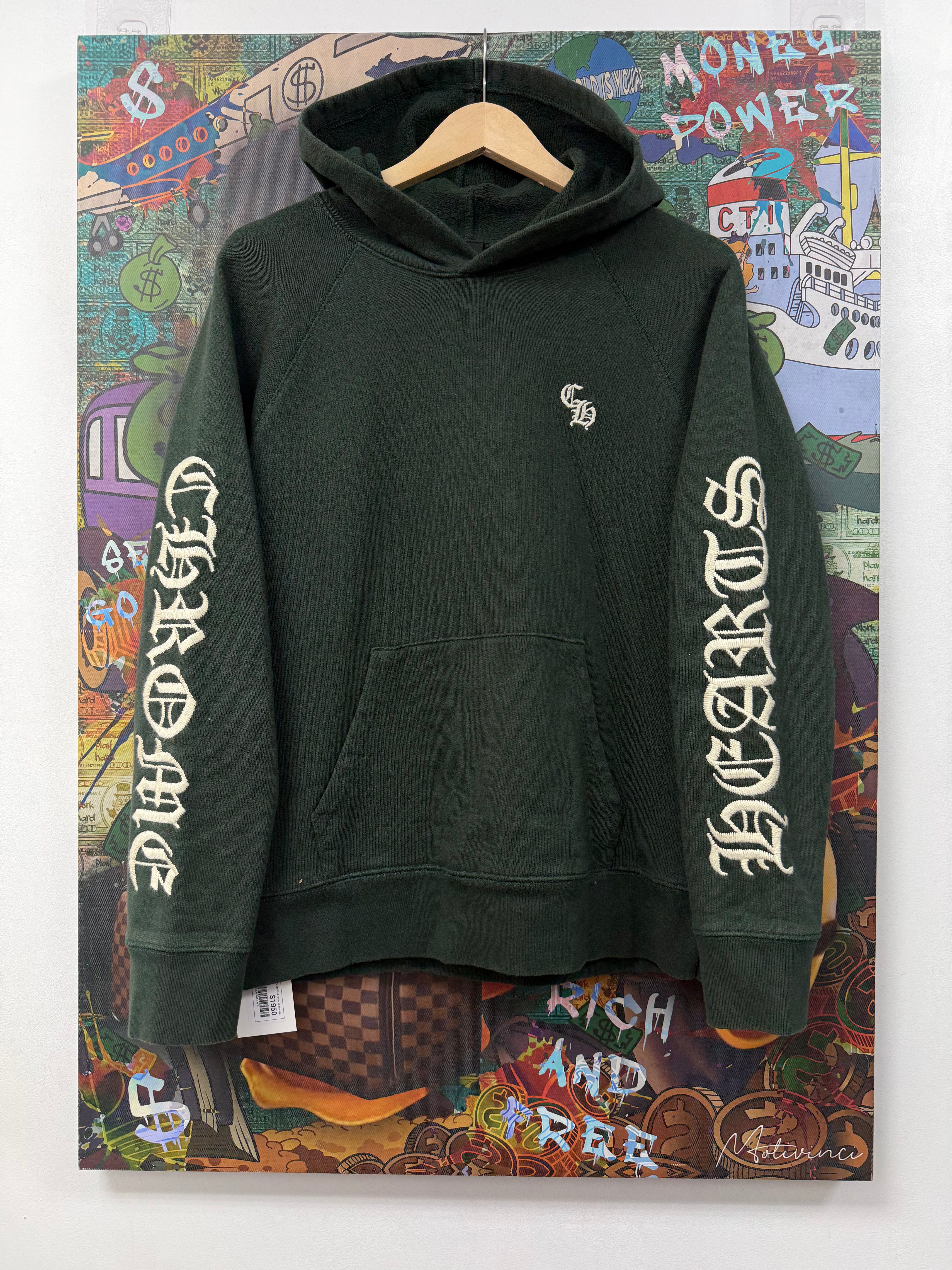 Chrome Hearts Green Embroidered Hoodie