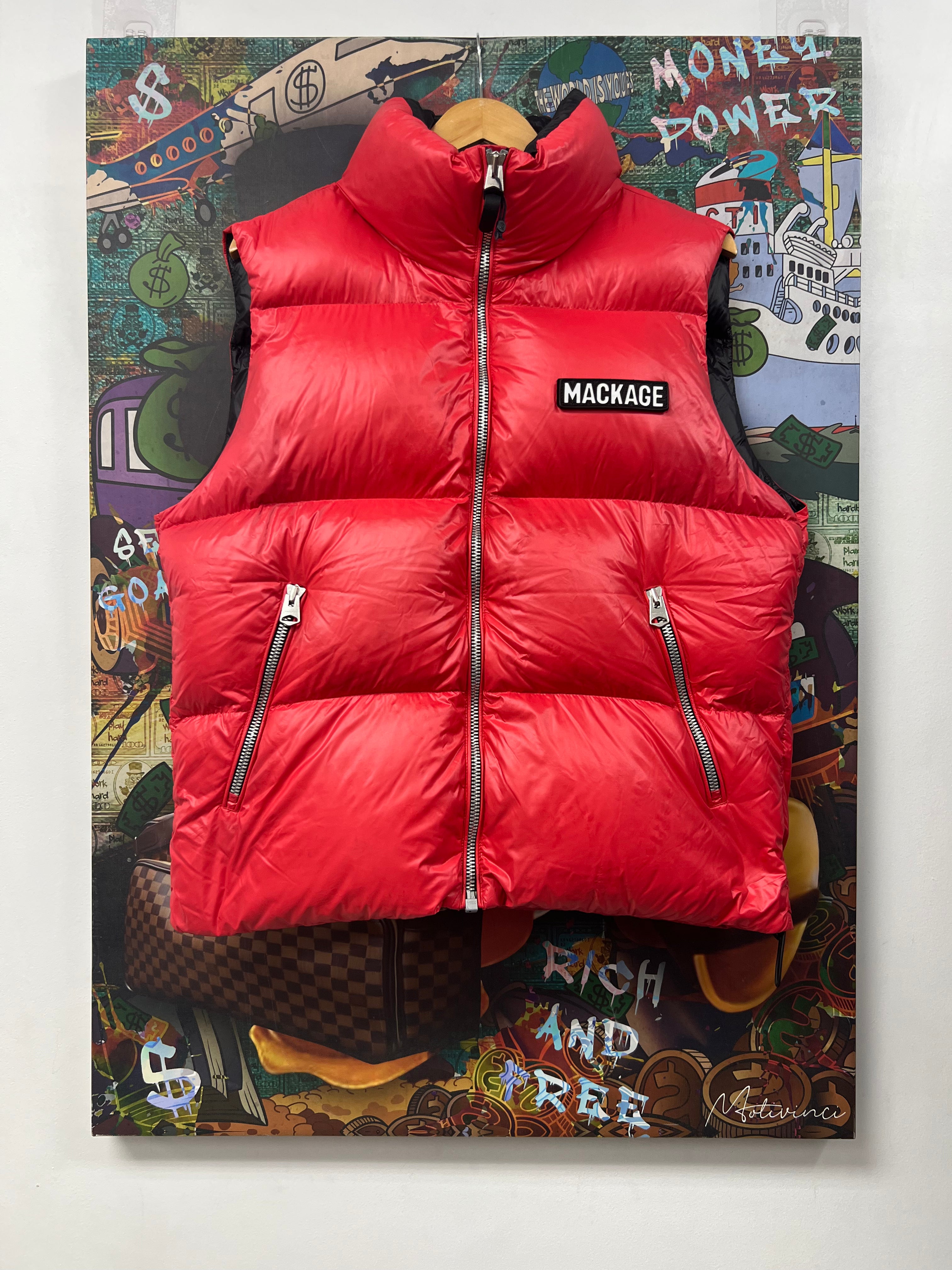 Mackage Red Logo Puffer Vest
