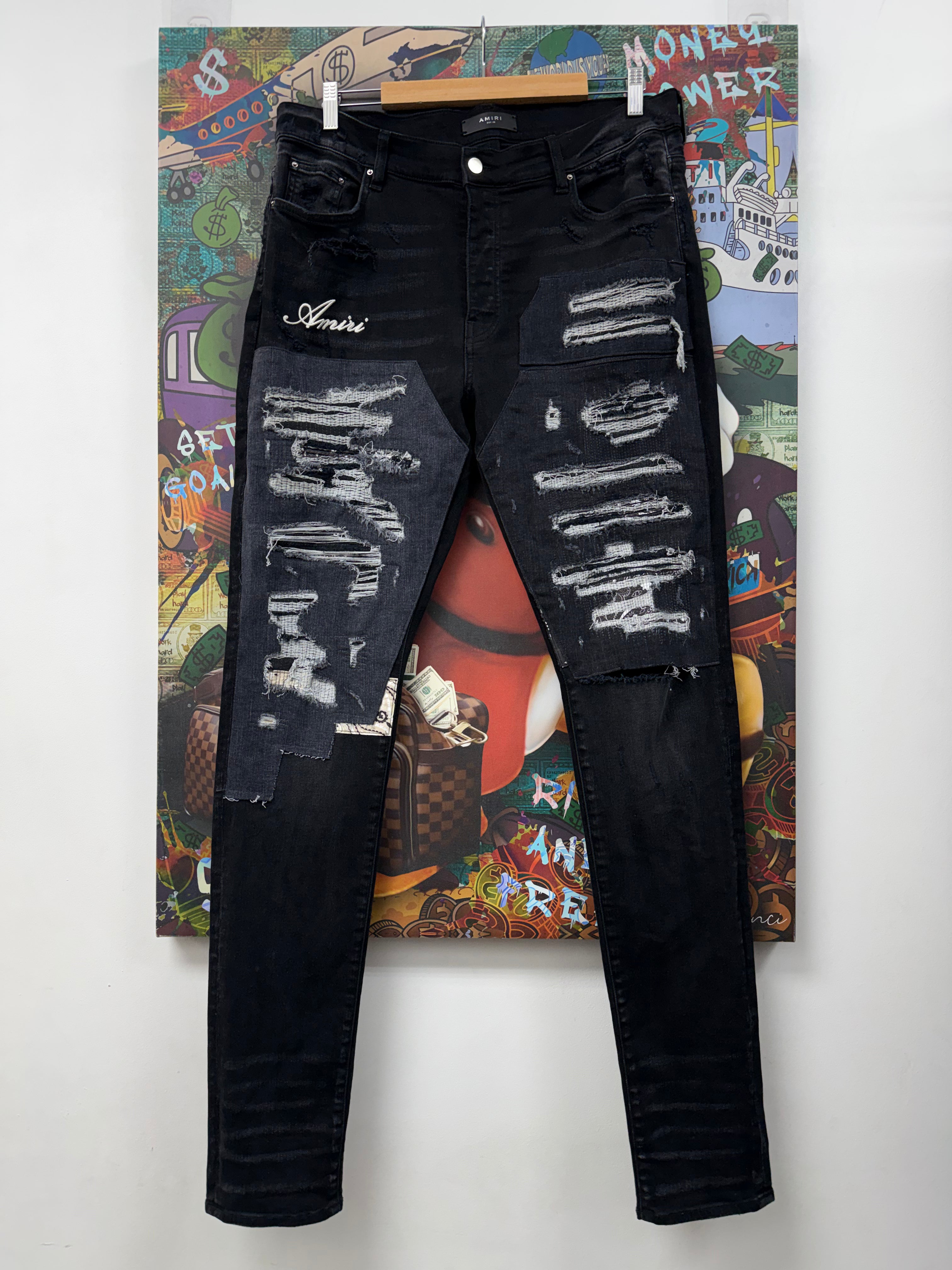 Amiri Black Artisanal Jeans