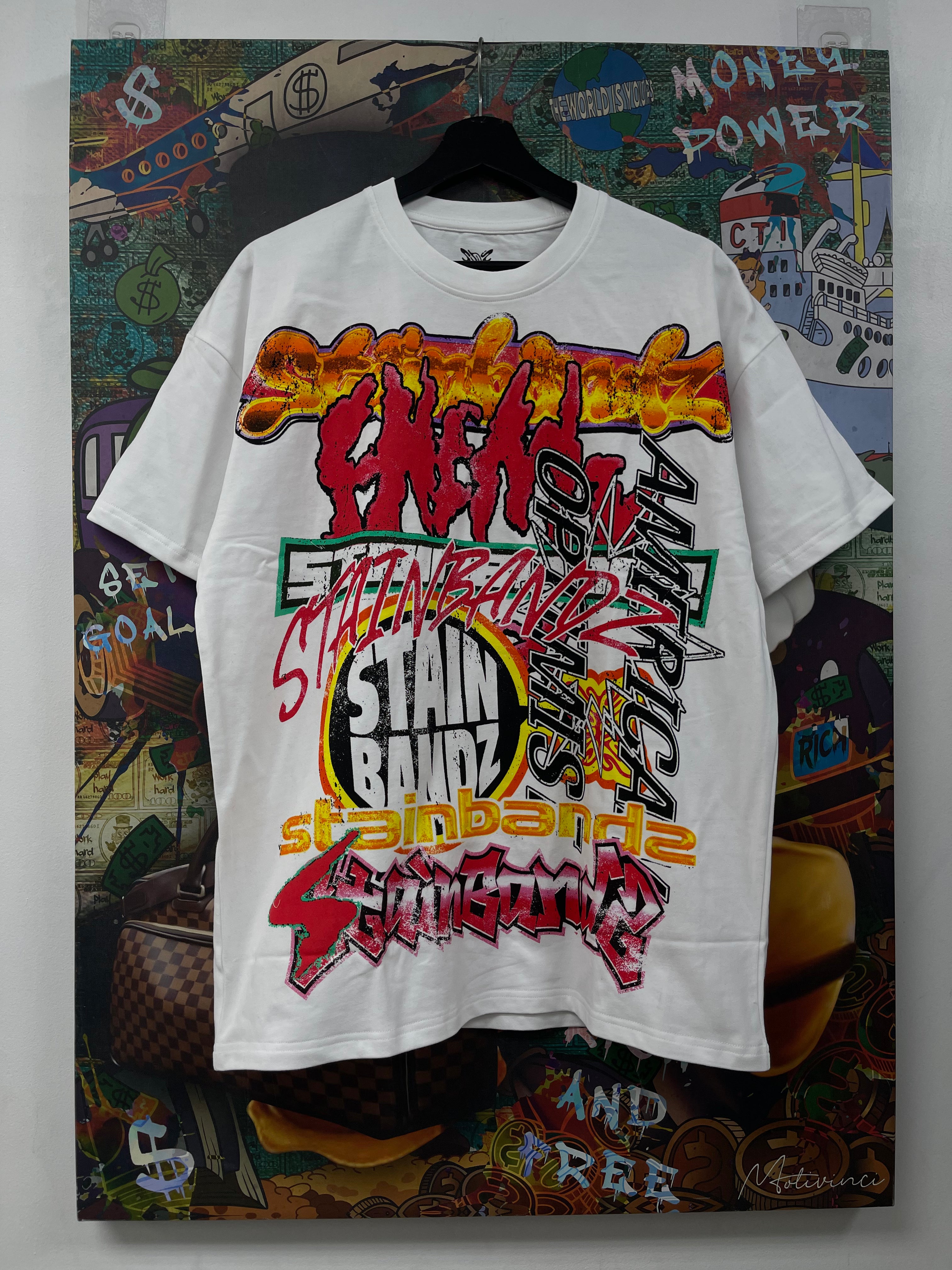 SB Studios White Multi Tee