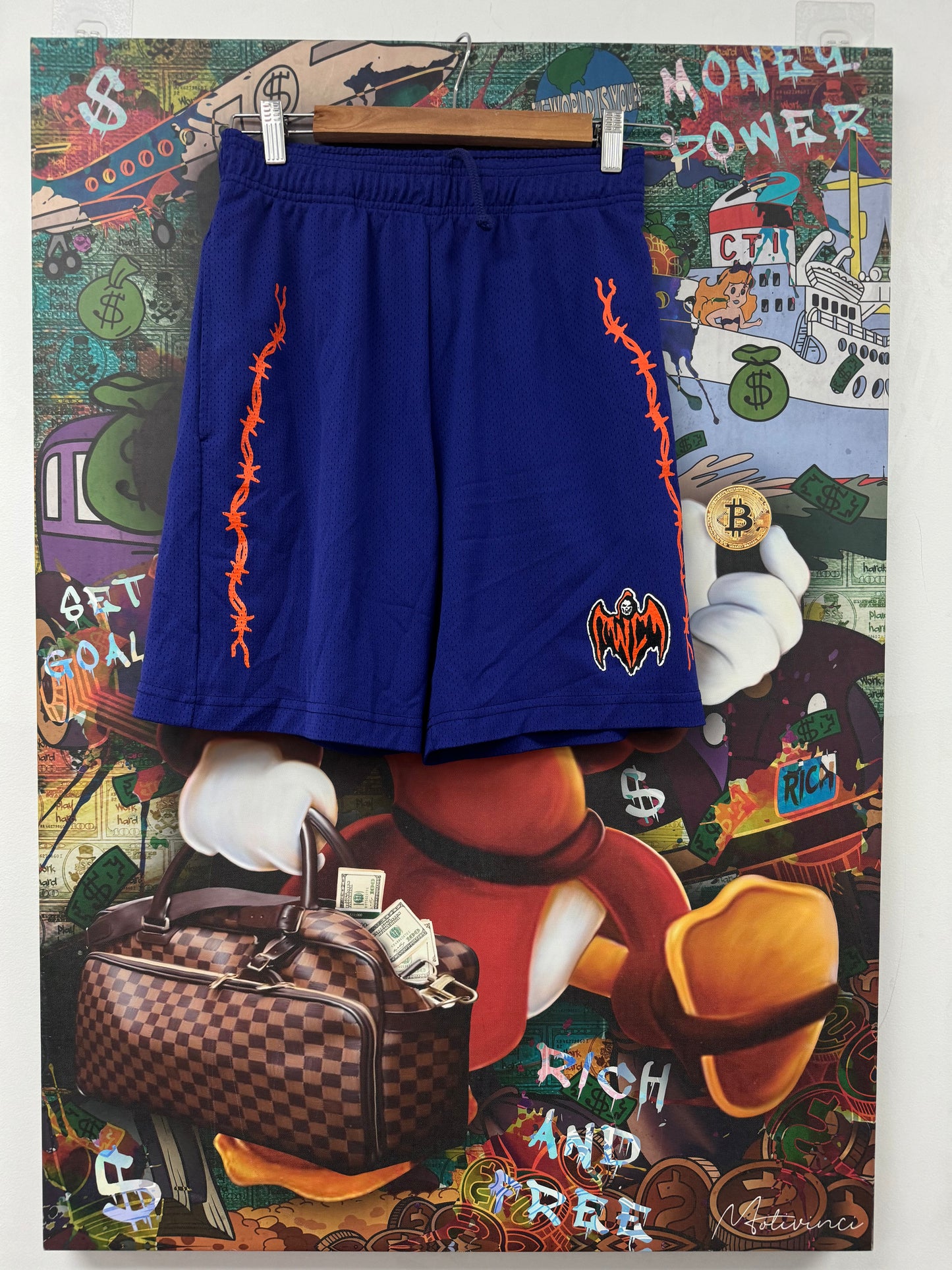 Warren Lotas Mesh Shorts Purple Orange Used Small N/A