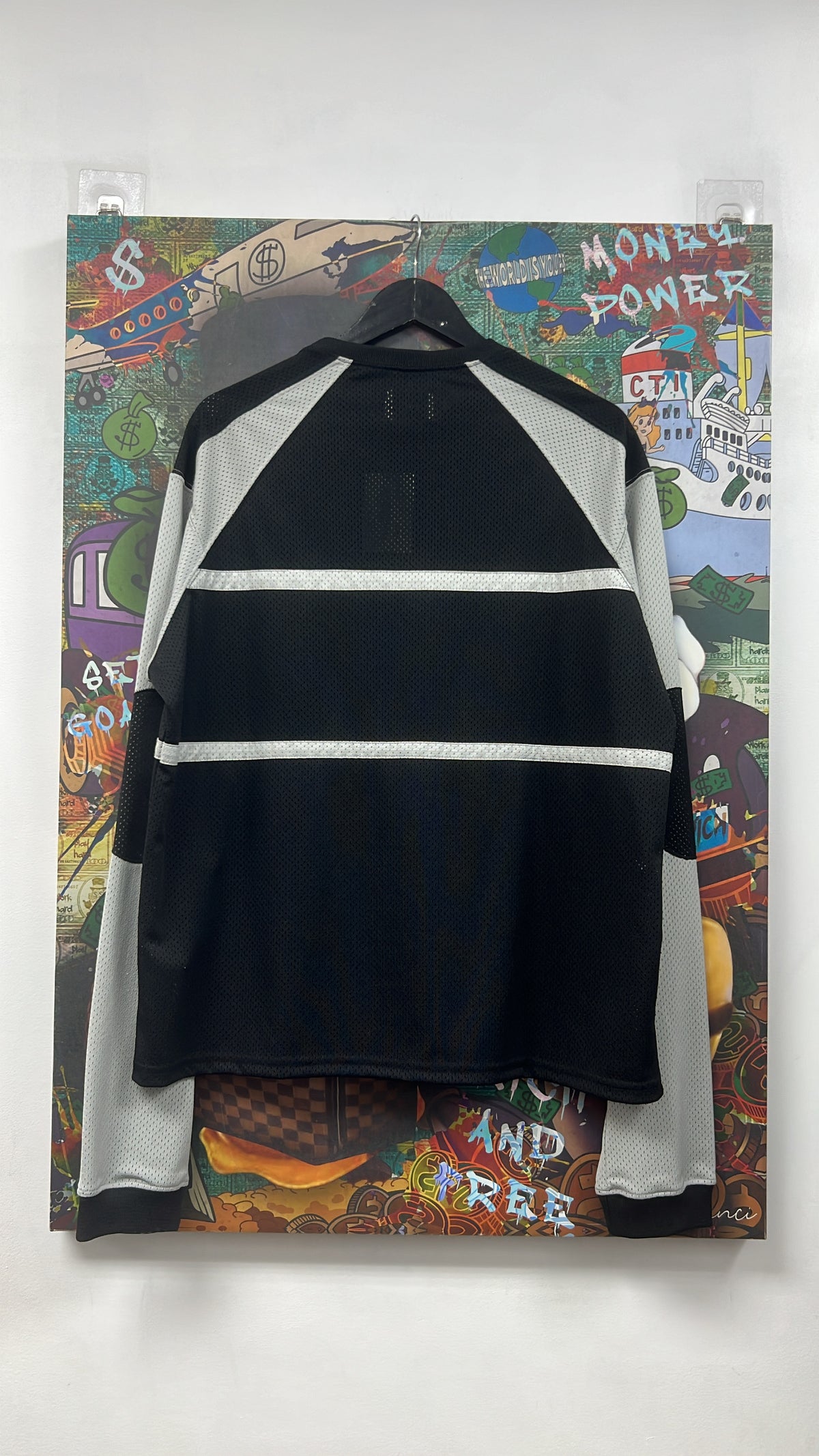 Rhude Black Grey Hockey Jersey