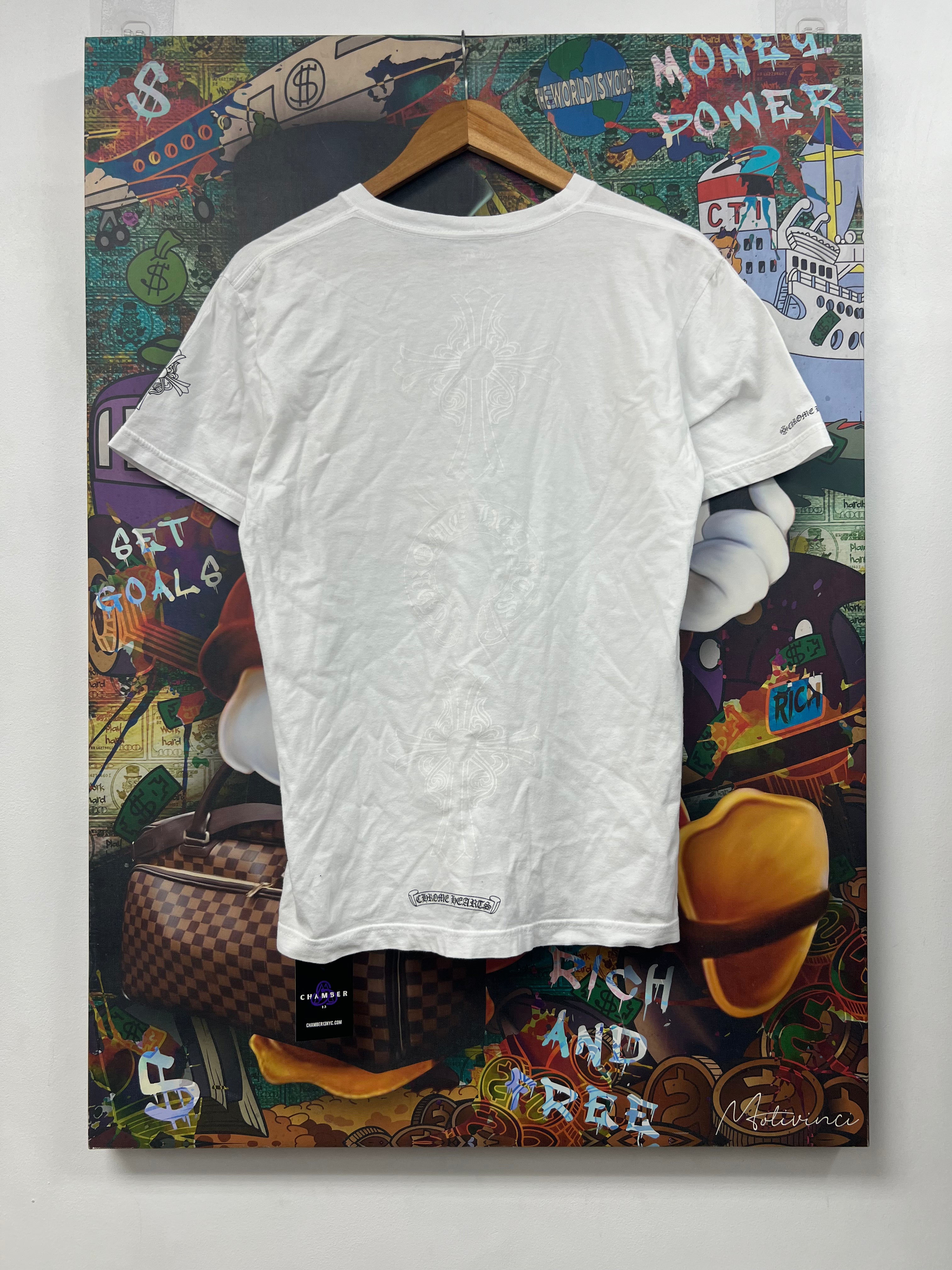 Chrome Hearts White Tonal Cross Tee