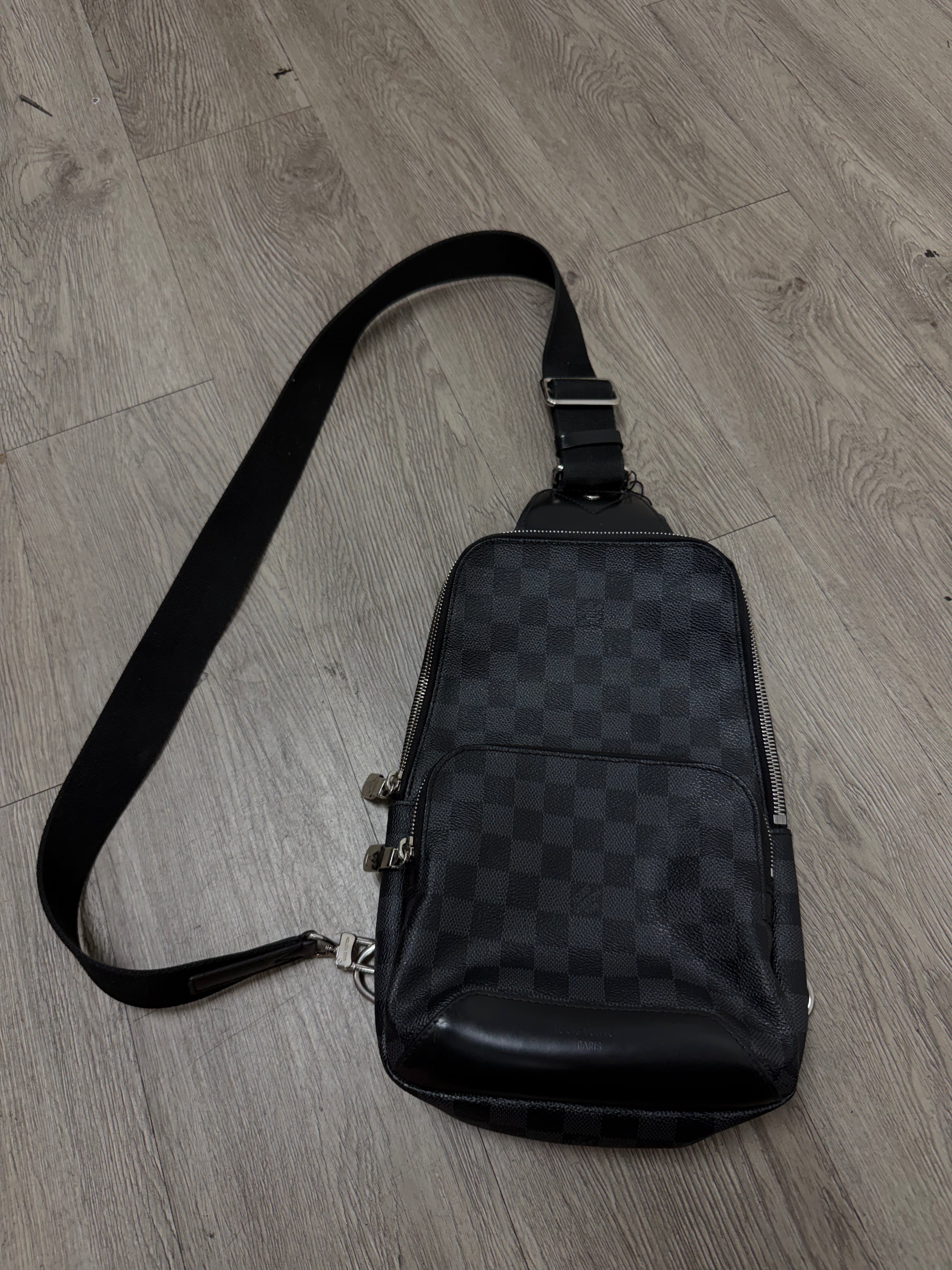 Louis Vuitton Black Damier Avenue Sling Bag