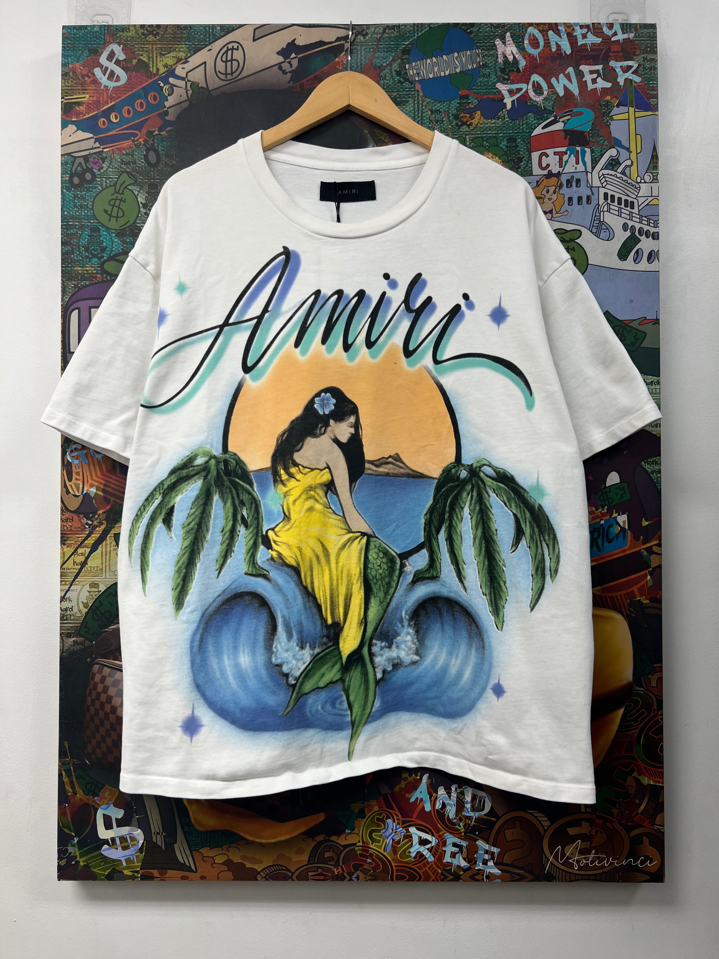 Amiri White Mermaid Tee