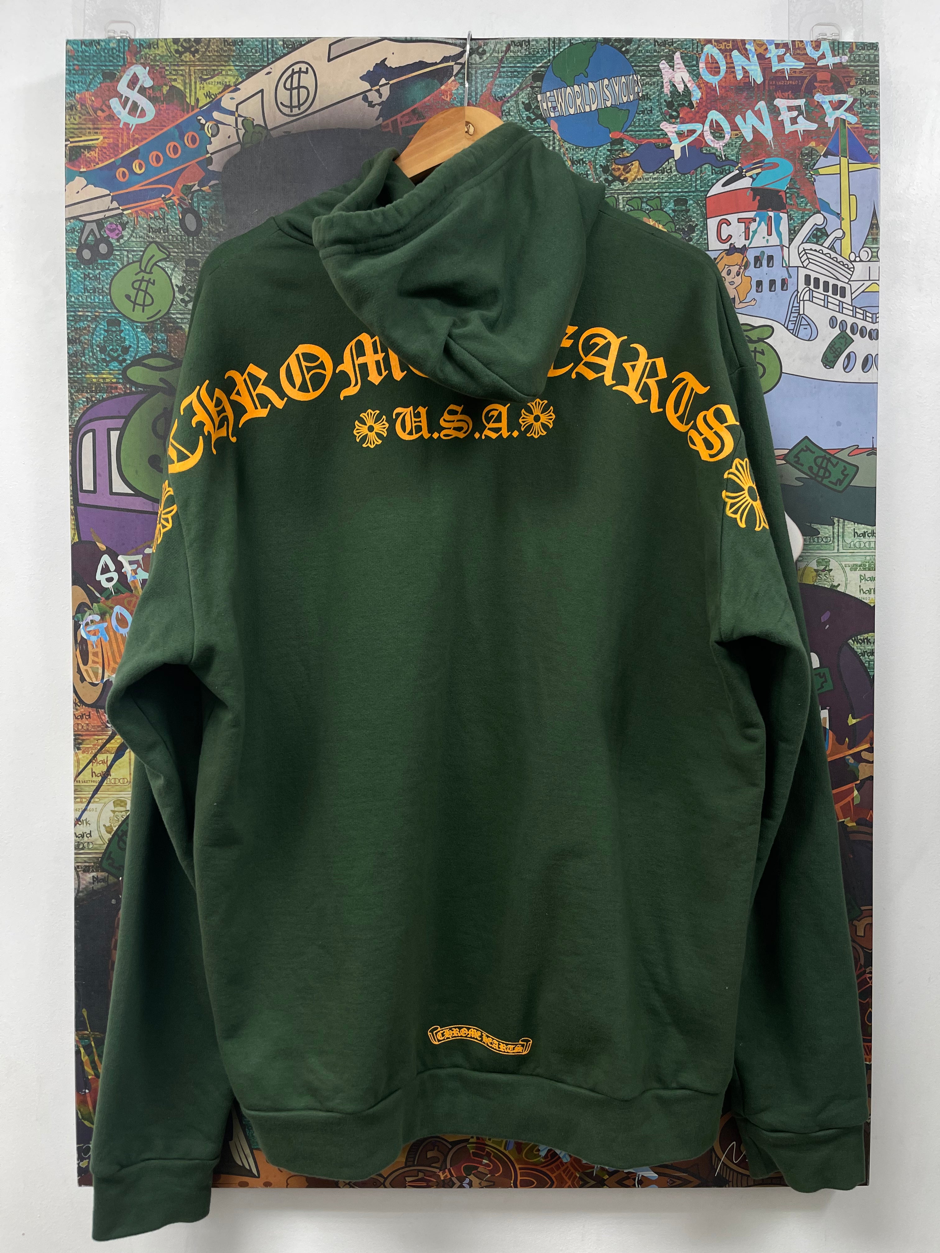 Chrome Hearts Green Yellow T-Bar Online Hoodie