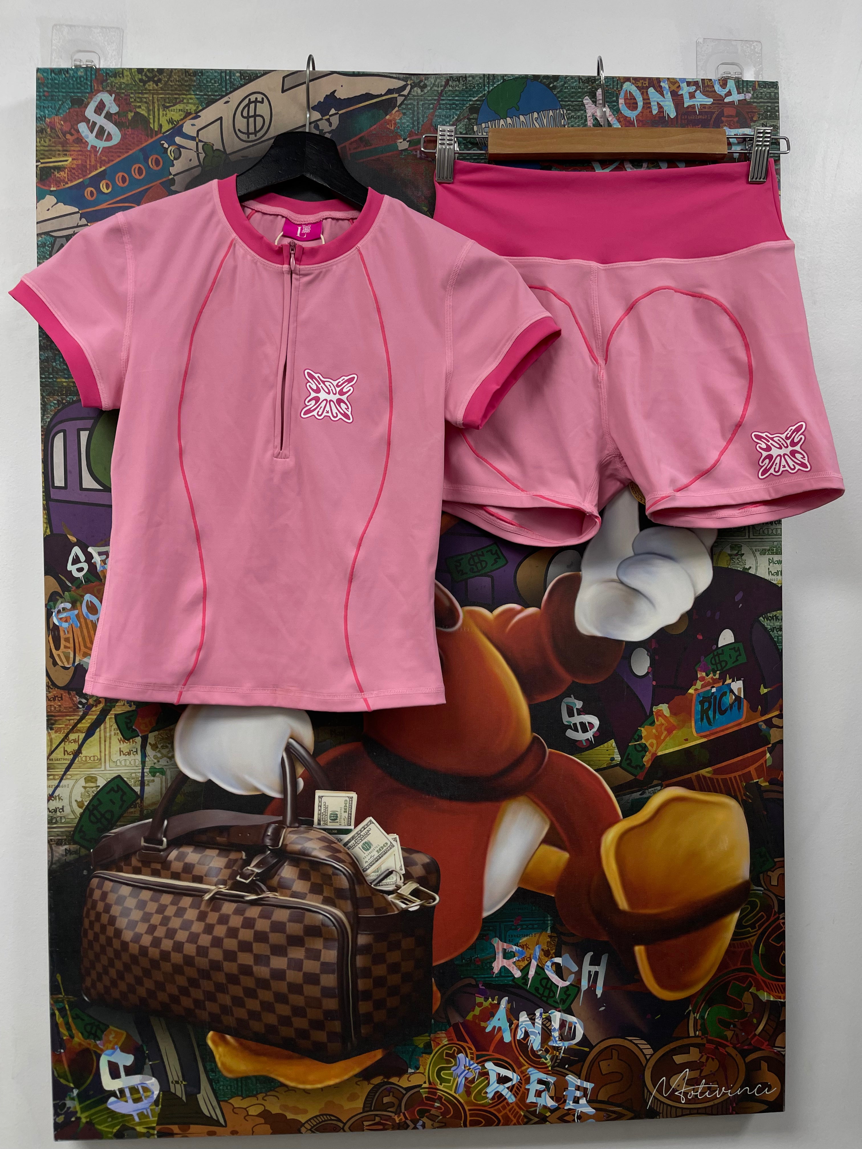 SB Studios Pink Strawberry Womens Set