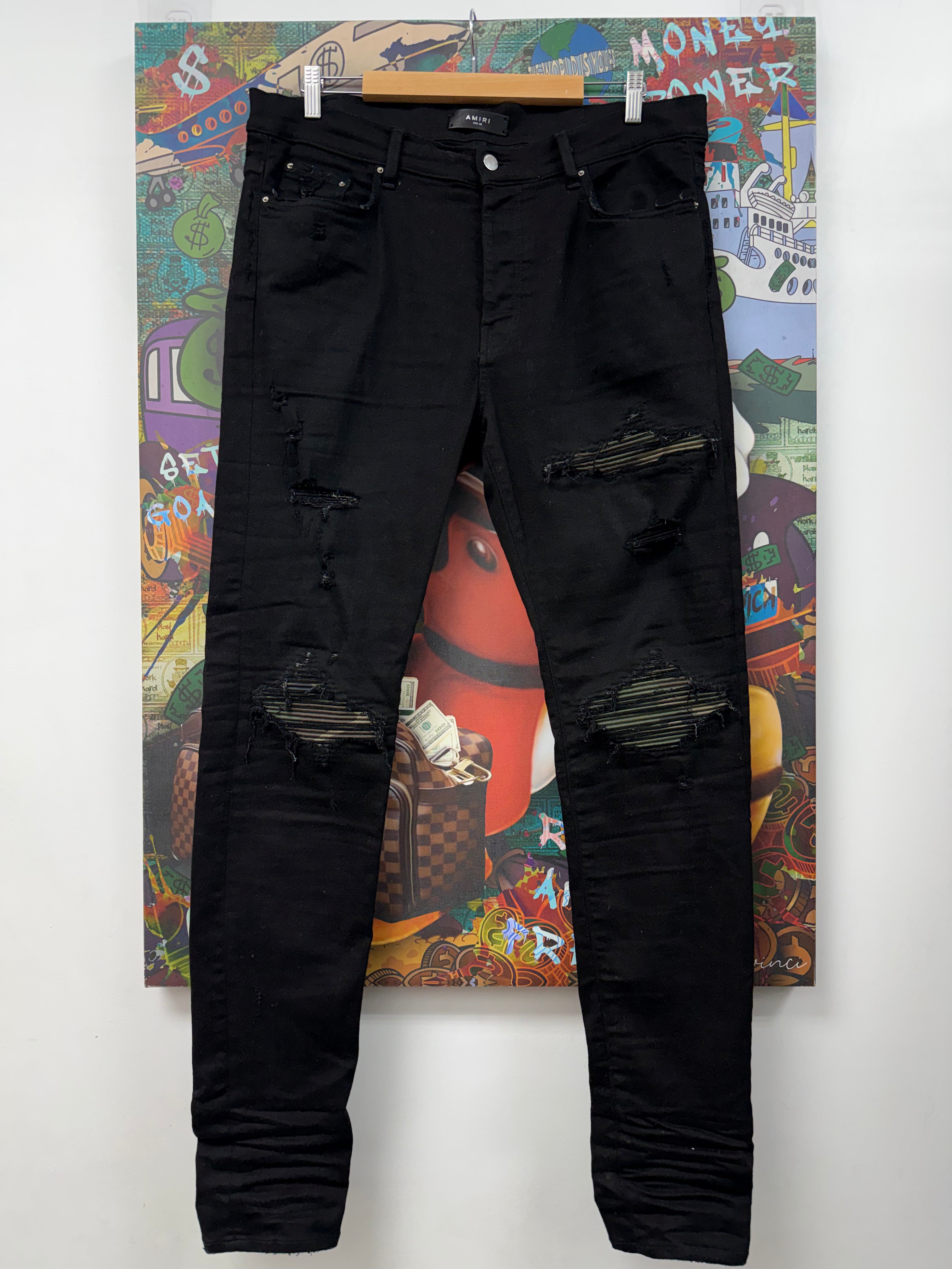 Amiri Mx1 Black Camo Jeans