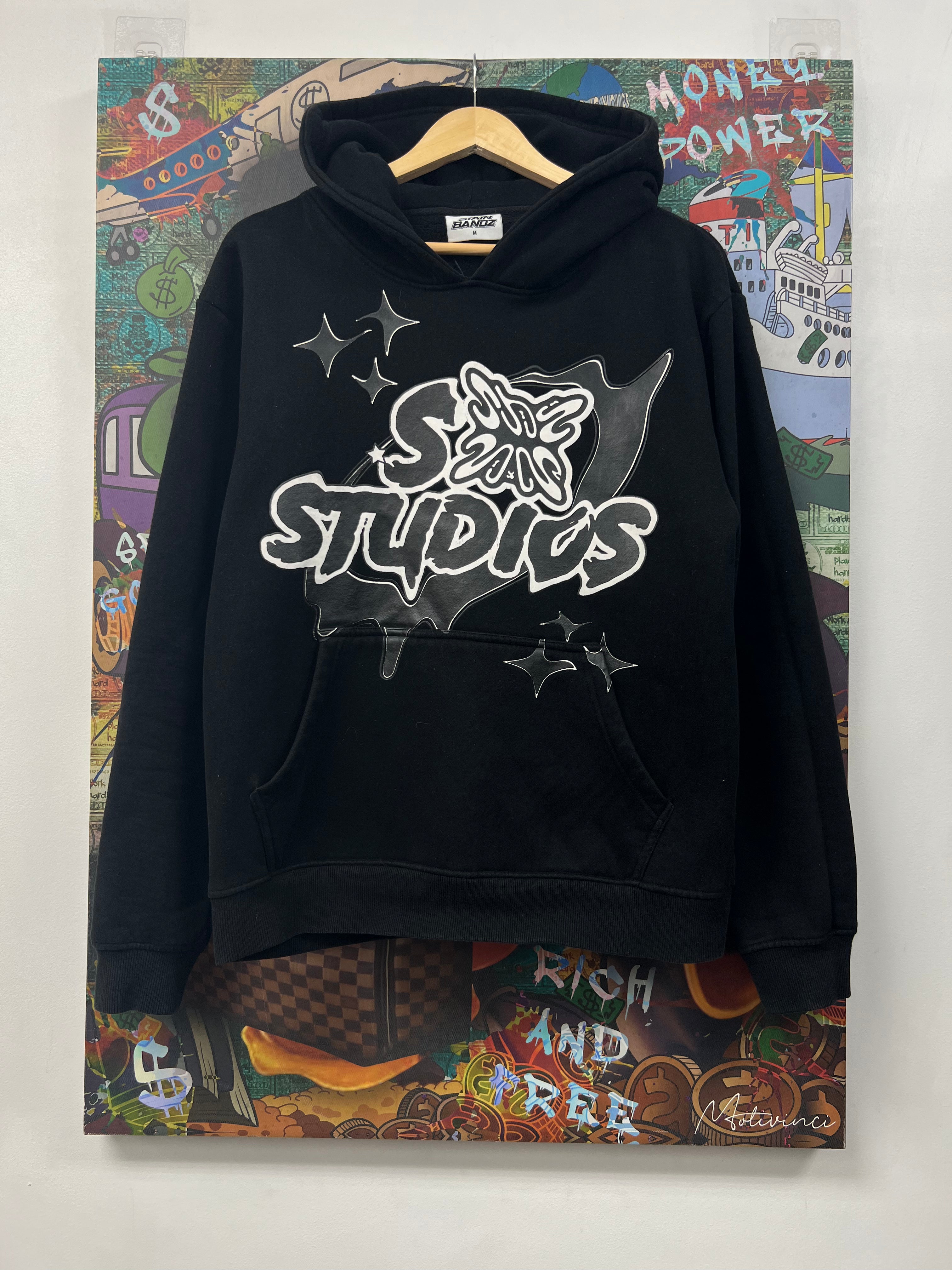 SB Studios Black White Logo Hoodie